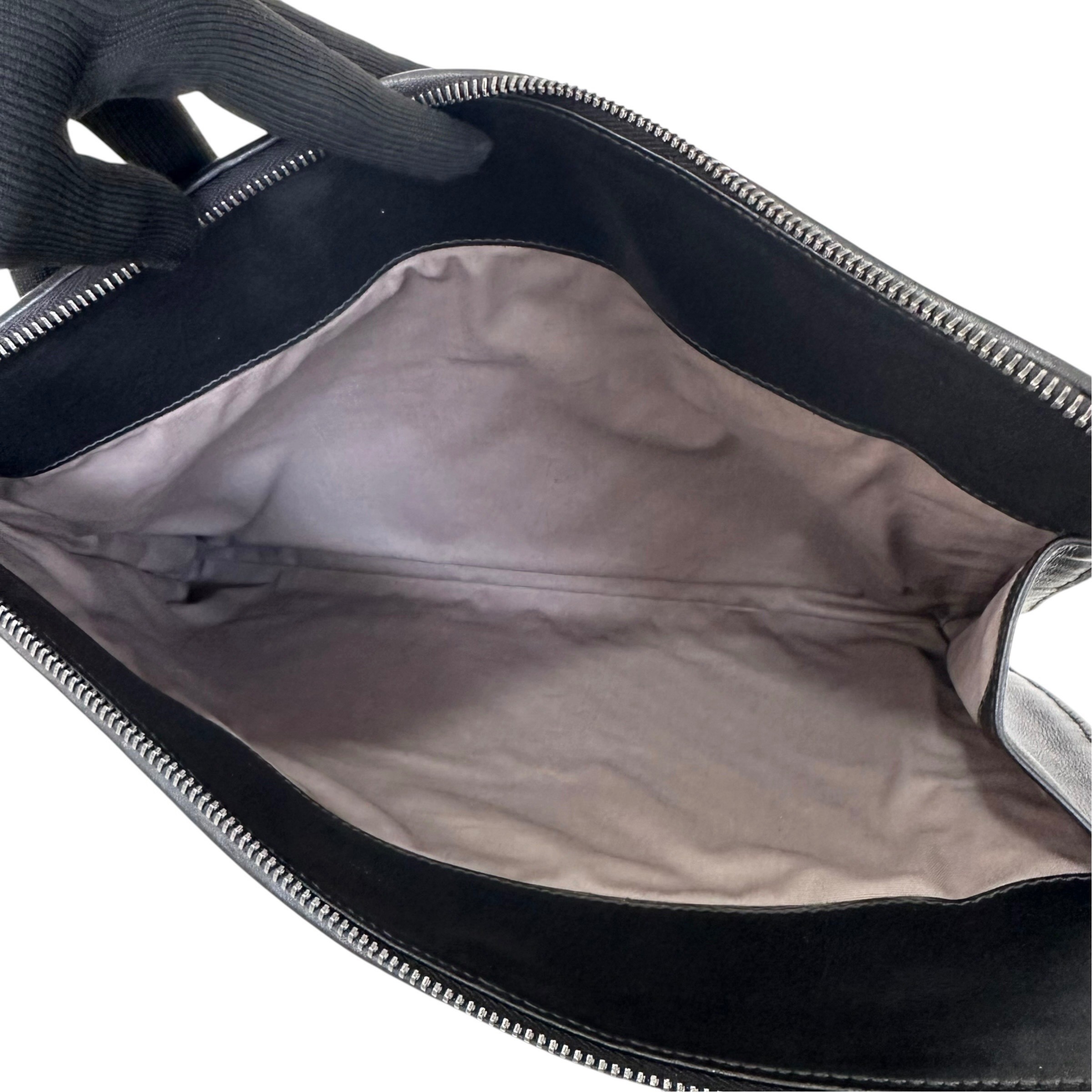 Intrecciato Clutch Bag, Second Bag, Black — view 9