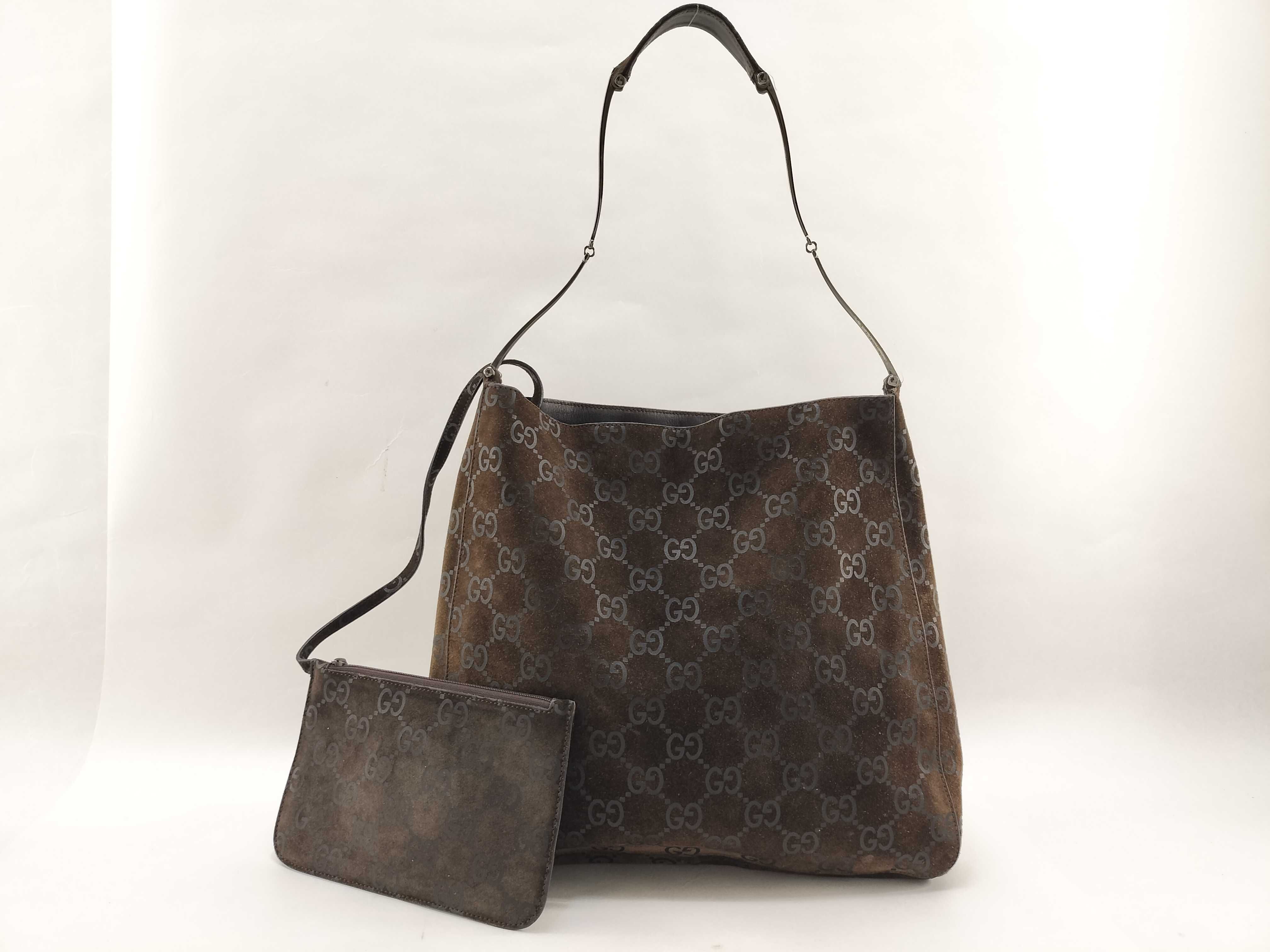 GG Suede One-Shoulder Bag 001 3181 Brown Shoulder Bag