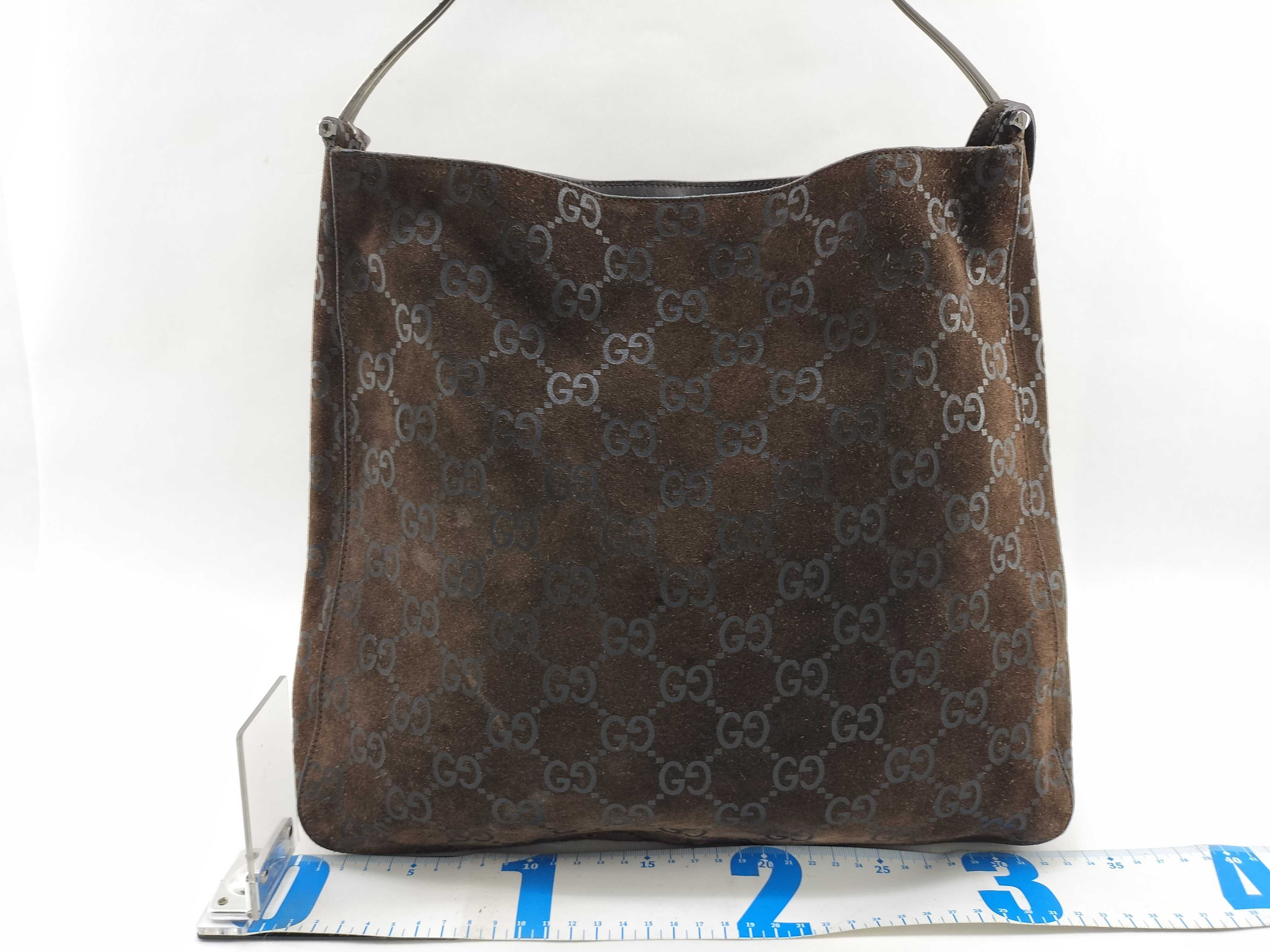 GG Suede One-Shoulder Bag 001 3181 Brown Shoulder Bag — view 2