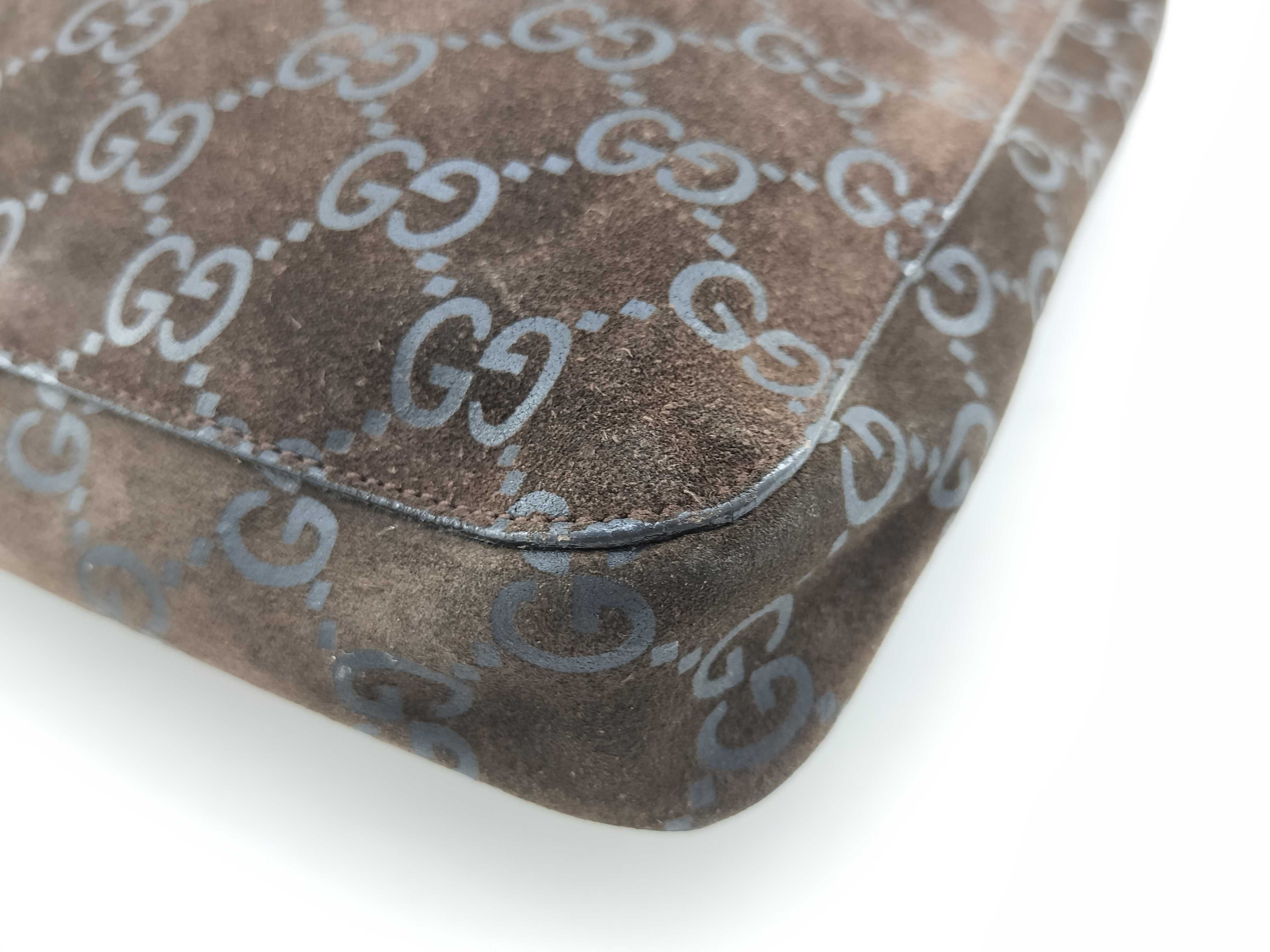 GG Suede One-Shoulder Bag 001 3181 Brown Shoulder Bag — view 4