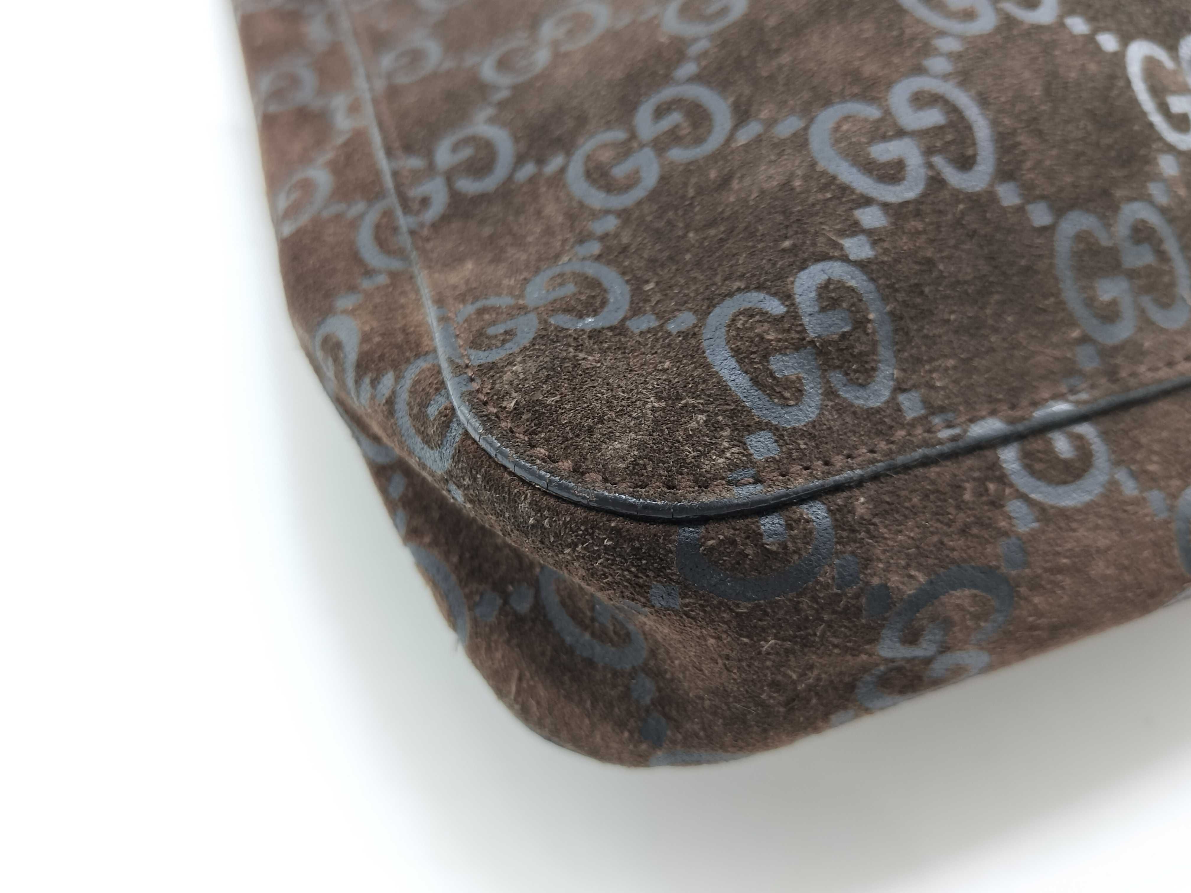 GG Suede One-Shoulder Bag 001 3181 Brown Shoulder Bag — view 5