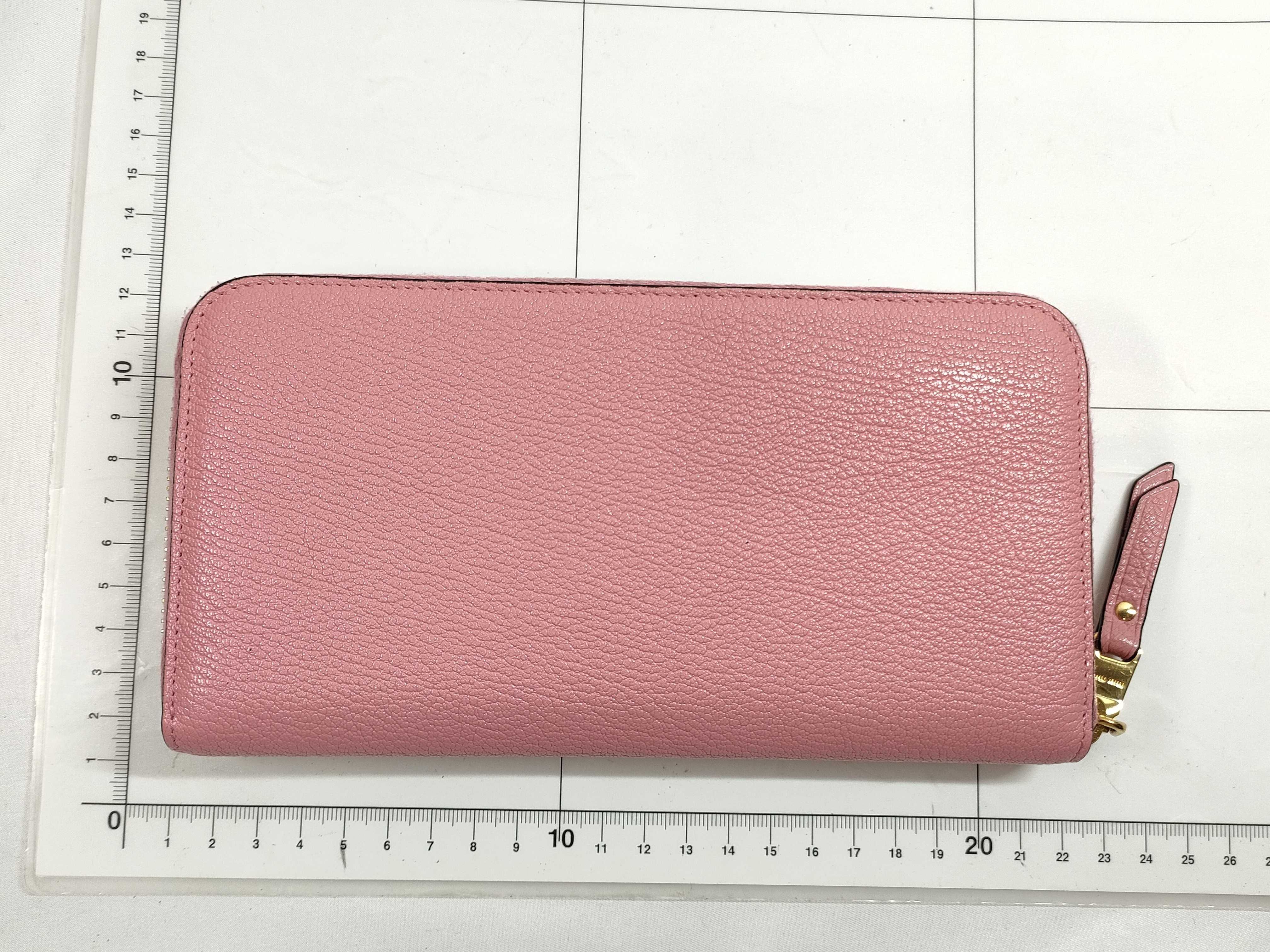 Pink Leather Round Zip Long Wallet 5ML506 — view 2
