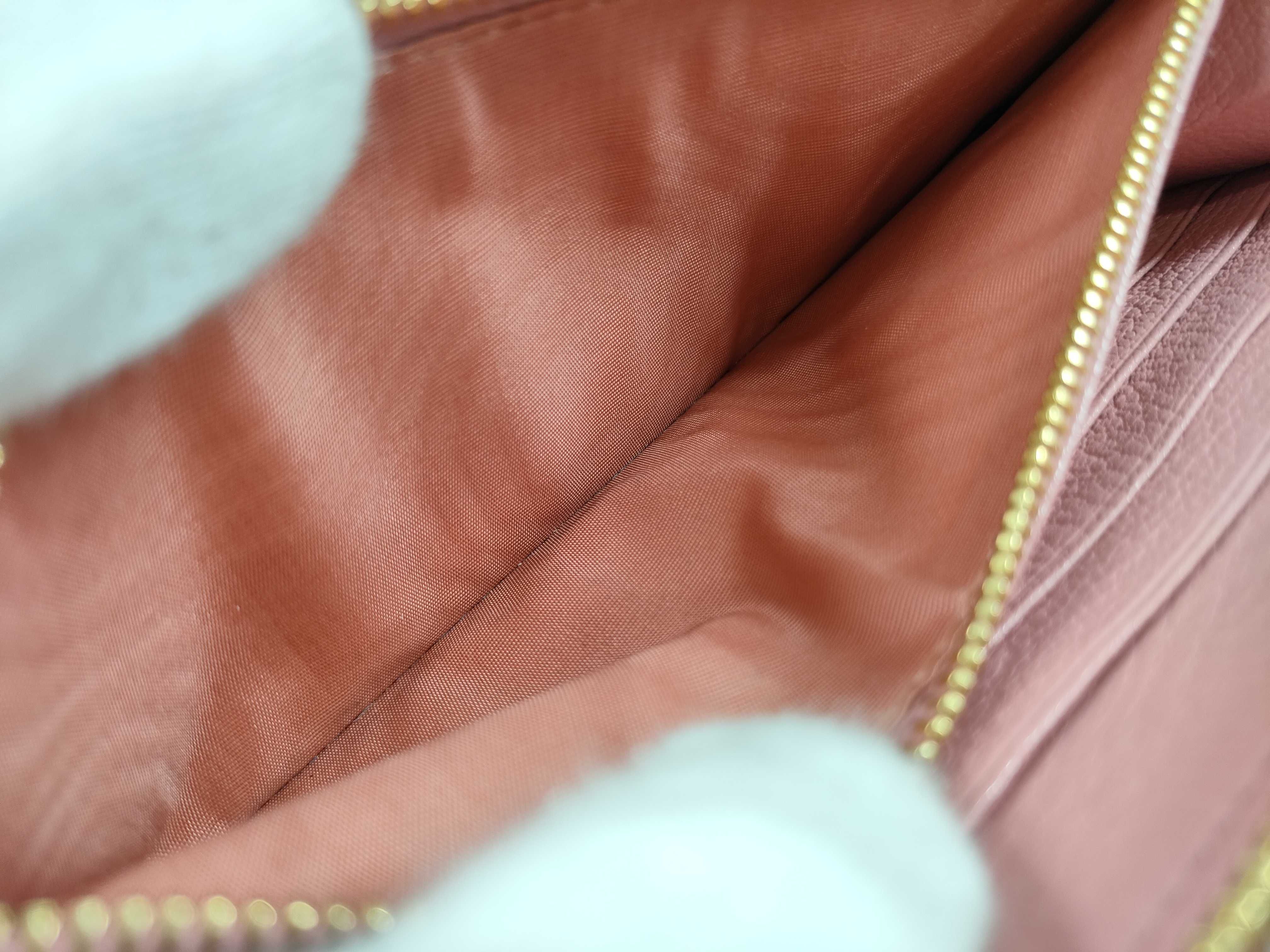 Pink Leather Round Zip Long Wallet 5ML506 — view 11