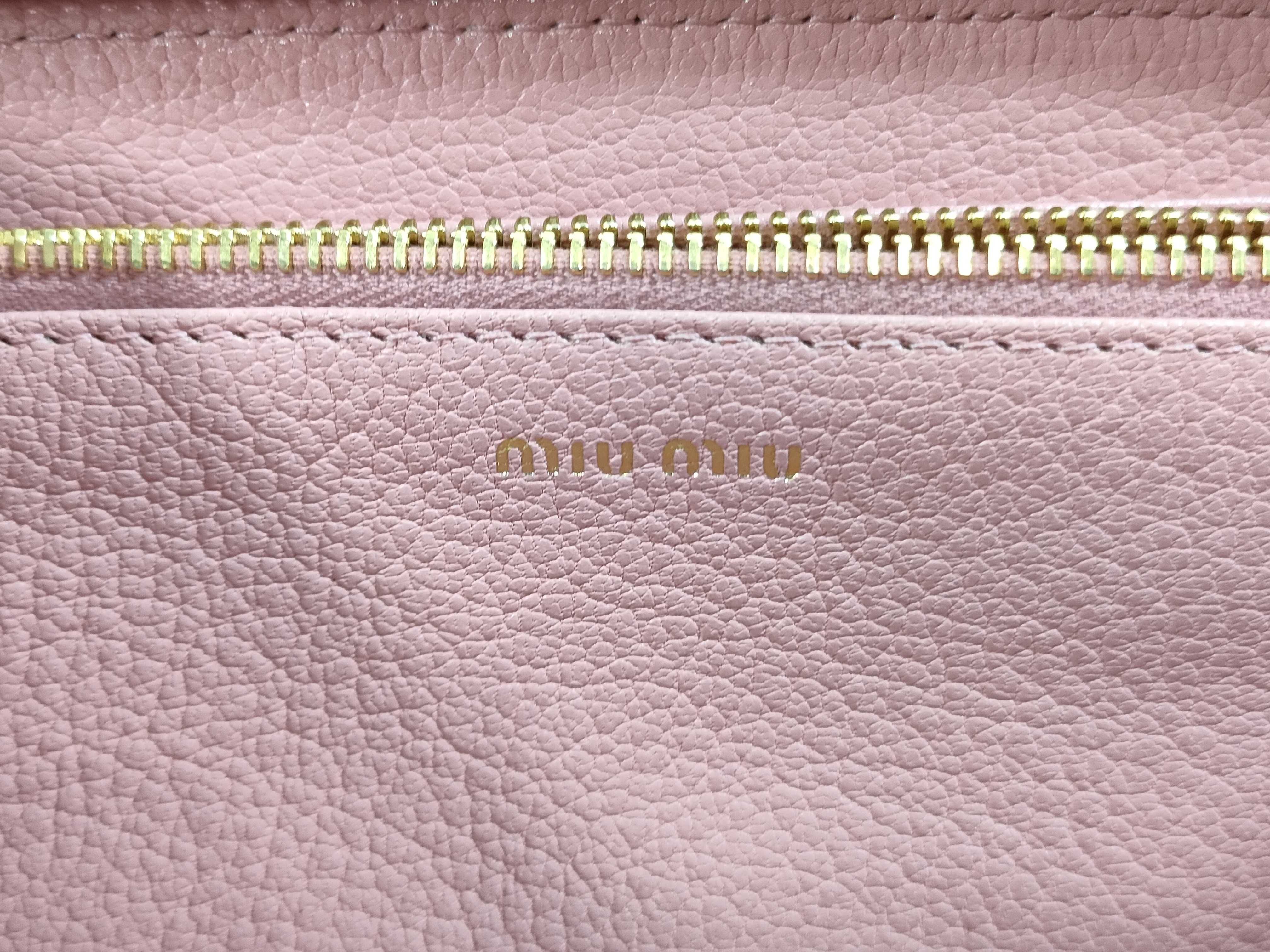 Pink Leather Round Zip Long Wallet 5ML506 — view 13