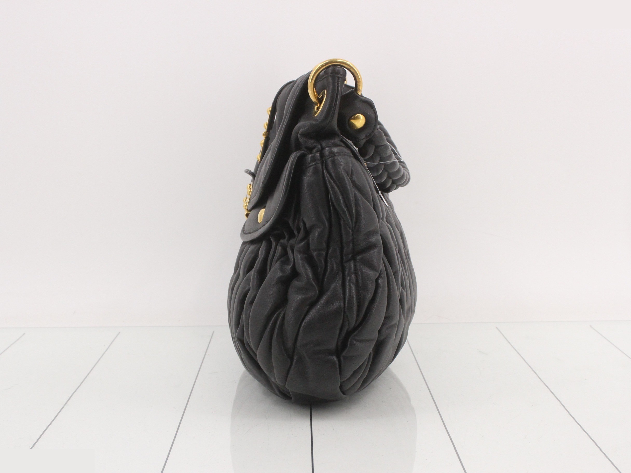 Leather 2WAY handbag black — view 3