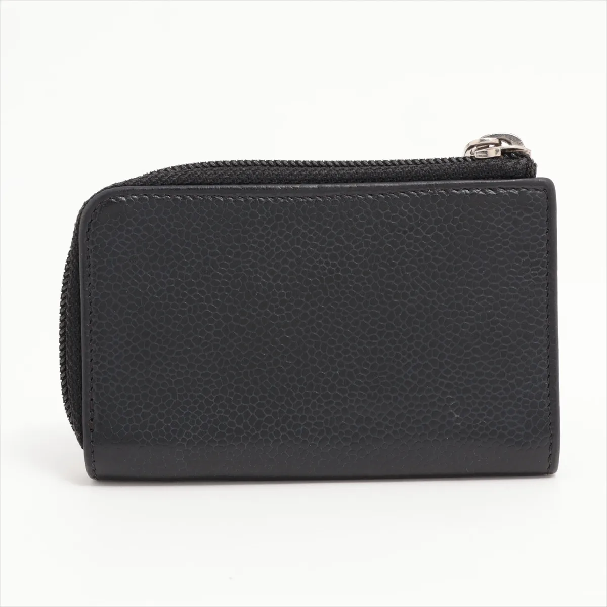 Cocomark Caviar Skin Coin Case Black Silver Hardware 18167105 — view 2