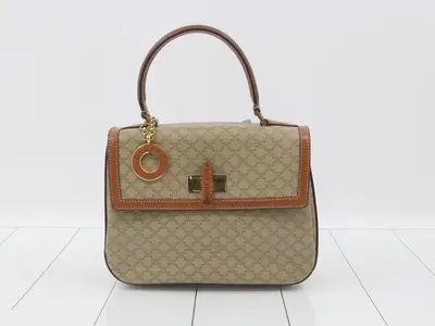 Macadam handbag, brown, PVC leather
