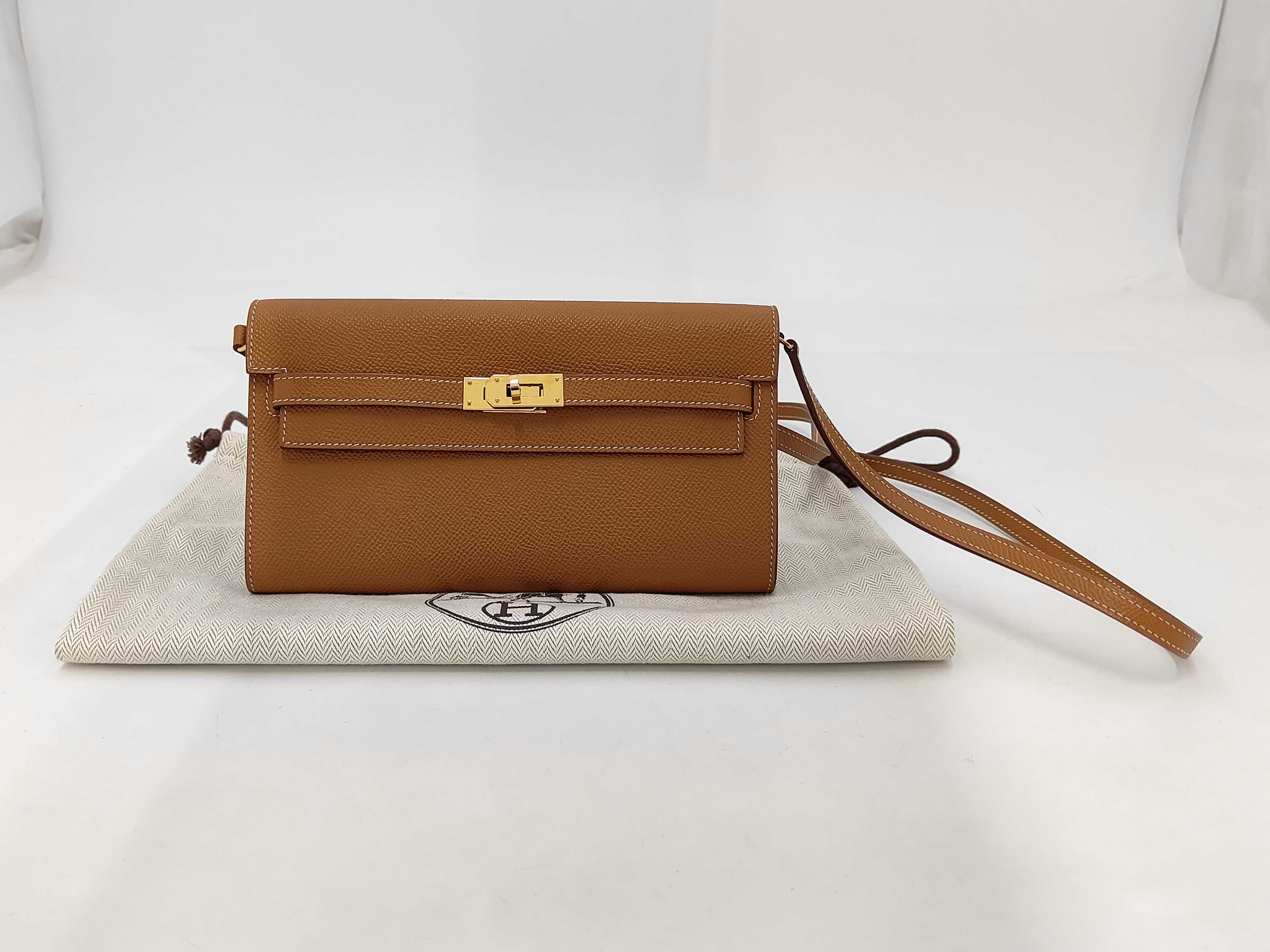Shoulder Wallet Kelly Wallet Long To Go Veau Epsom Gold U Stamp Wallet