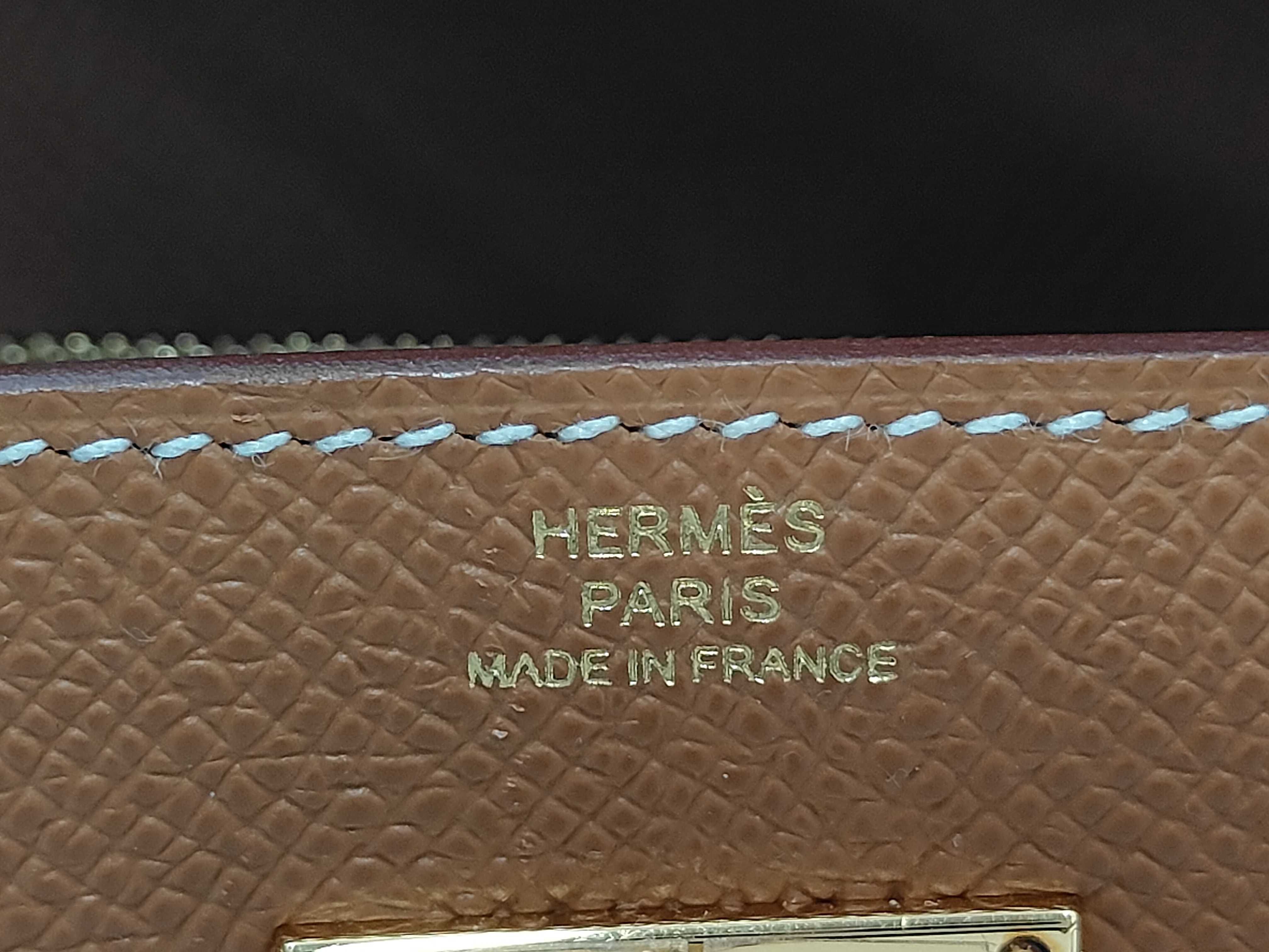 Shoulder Wallet Kelly Wallet Long To Go Veau Epsom Gold U Stamp Wallet — view 9