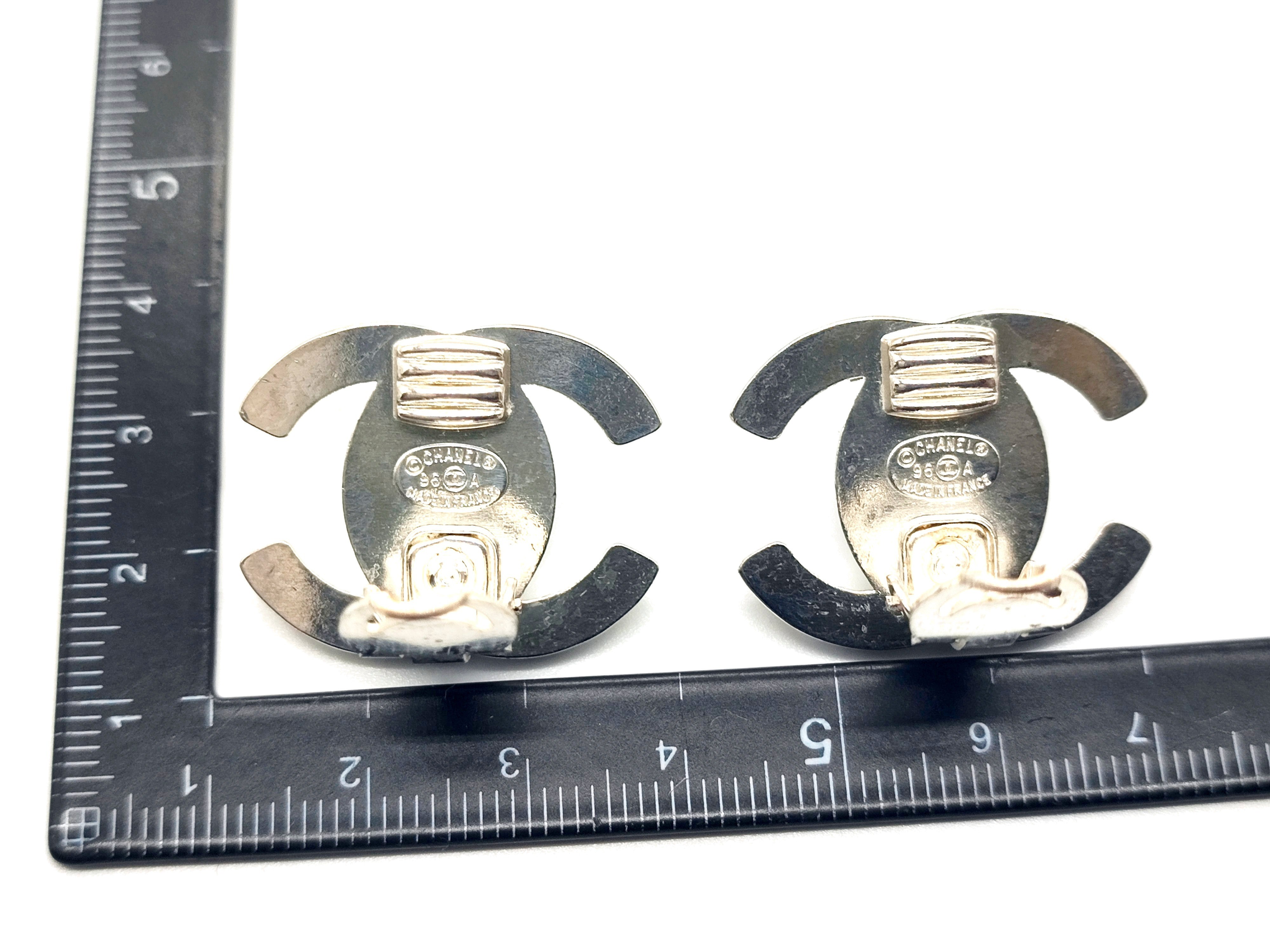 Coco Mark Turnlock Rhinestone Earrings 96A — view 3