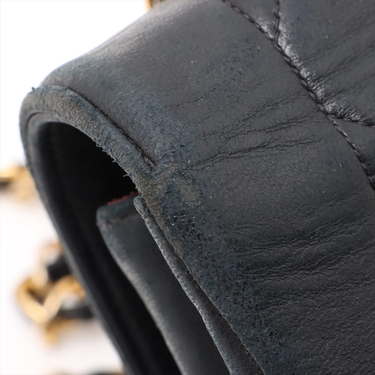 Matelasse Lambskin Single Flap Single Chain Bag Diana Flap Black Gold Hardware 5149442 No. 5 — view 13