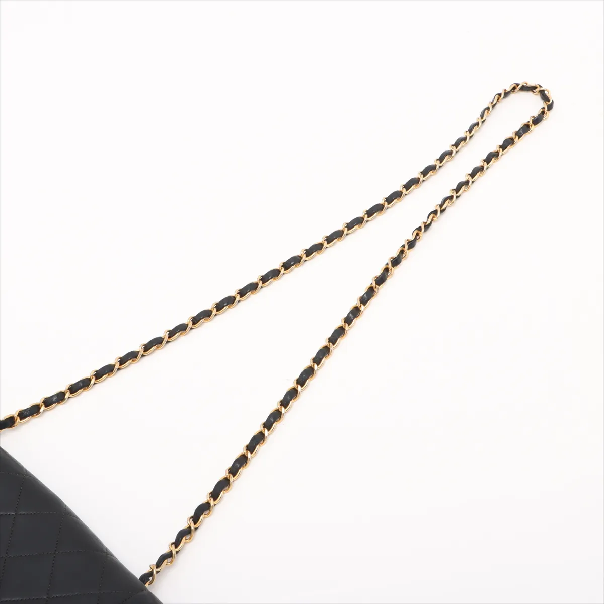 Matelasse Lambskin Single Flap Single Chain Bag Diana Flap Black Gold Hardware 5149442 No. 5 — view 5