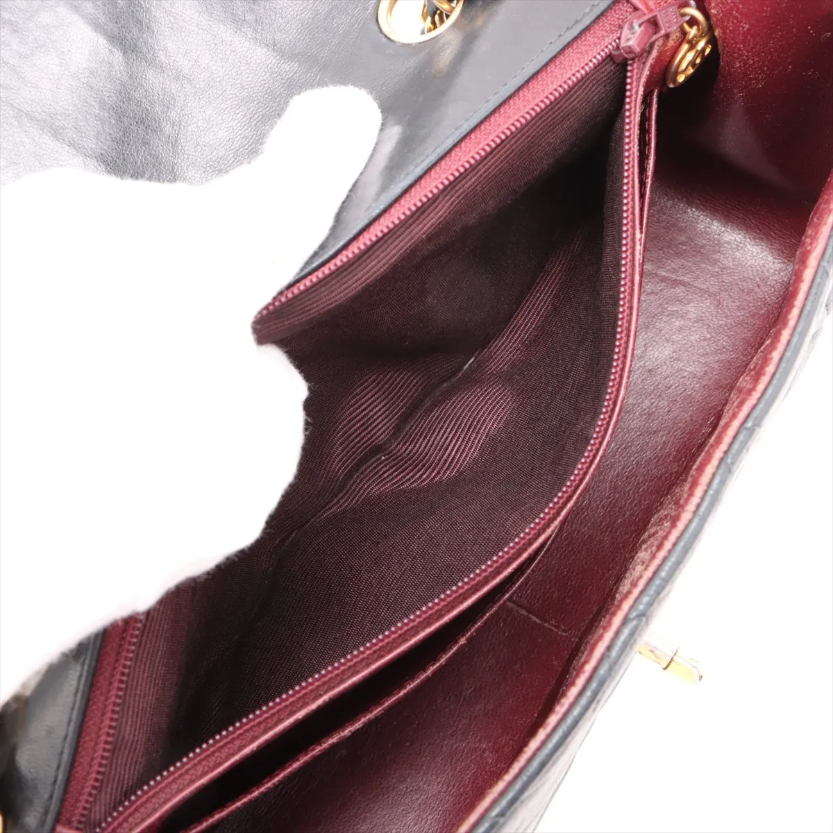 Matelasse Lambskin Single Flap Single Chain Bag Diana Flap Black Gold Hardware 5149442 No. 5 — view 7