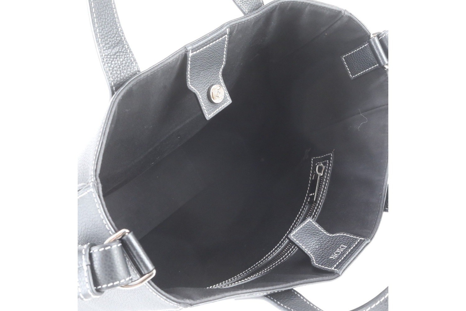 Guaranteed Saddle Leather Shopper 2-Way Shoulder Bag — view 8