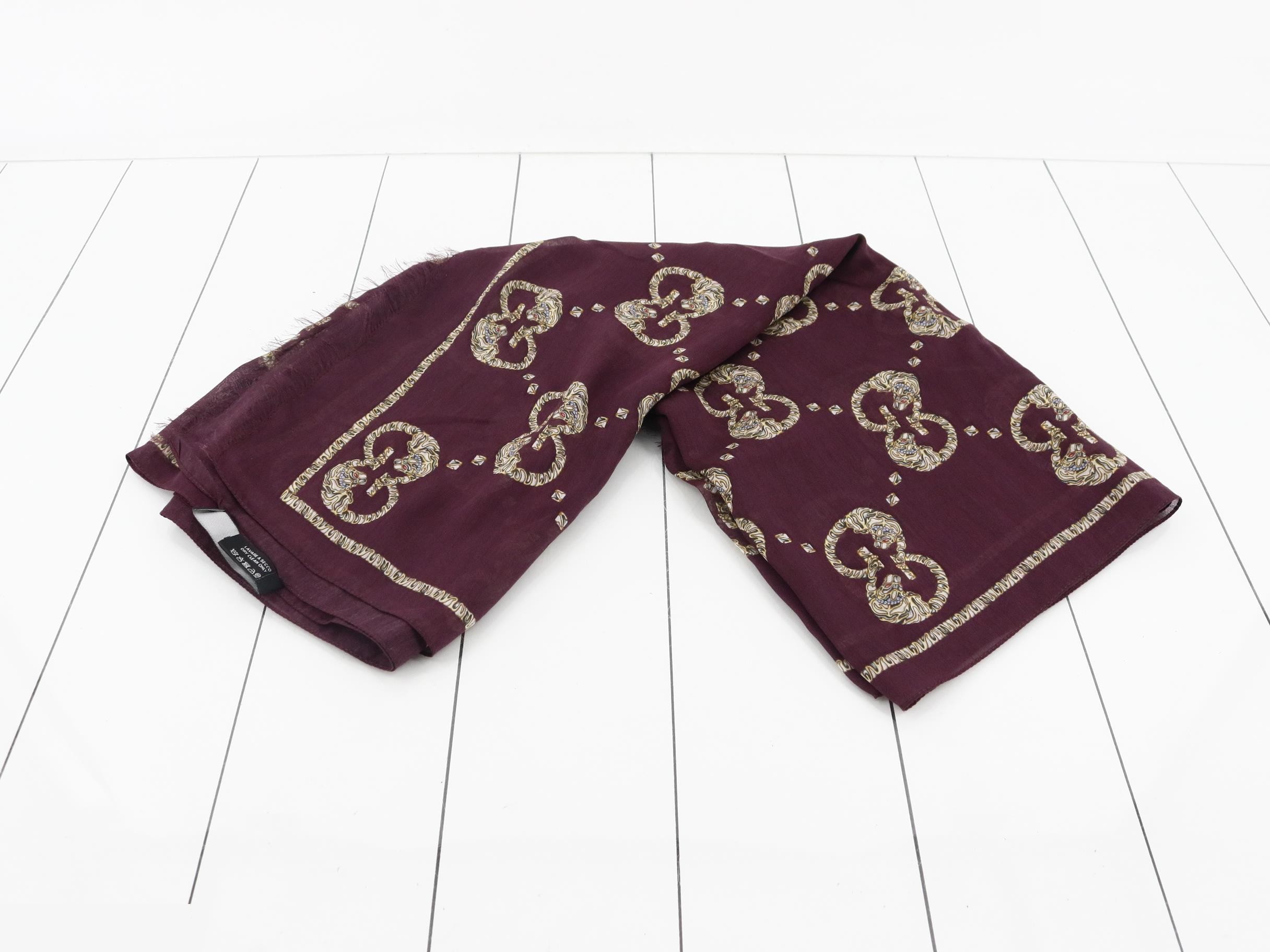 GG pattern modal/silk scarf — view 2