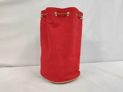 drawstring backpack Polochon Mimil cotton red backpack