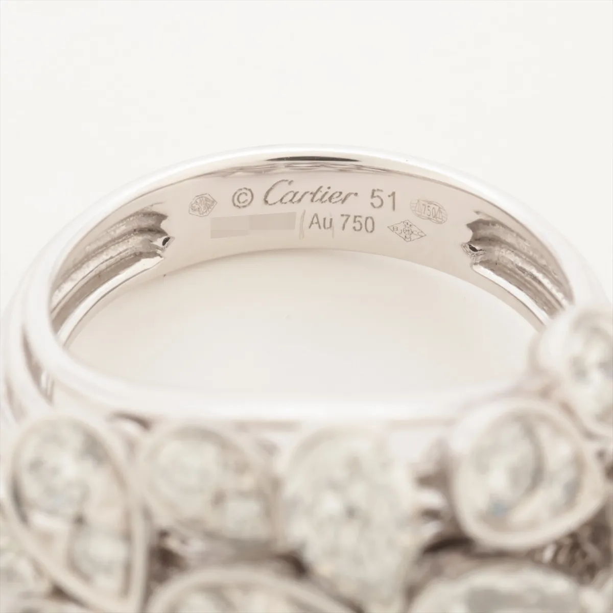 diamond ring, 750 (WG), 11.0g, size 51, GZJ344. Minor chips on the stone, — view 3