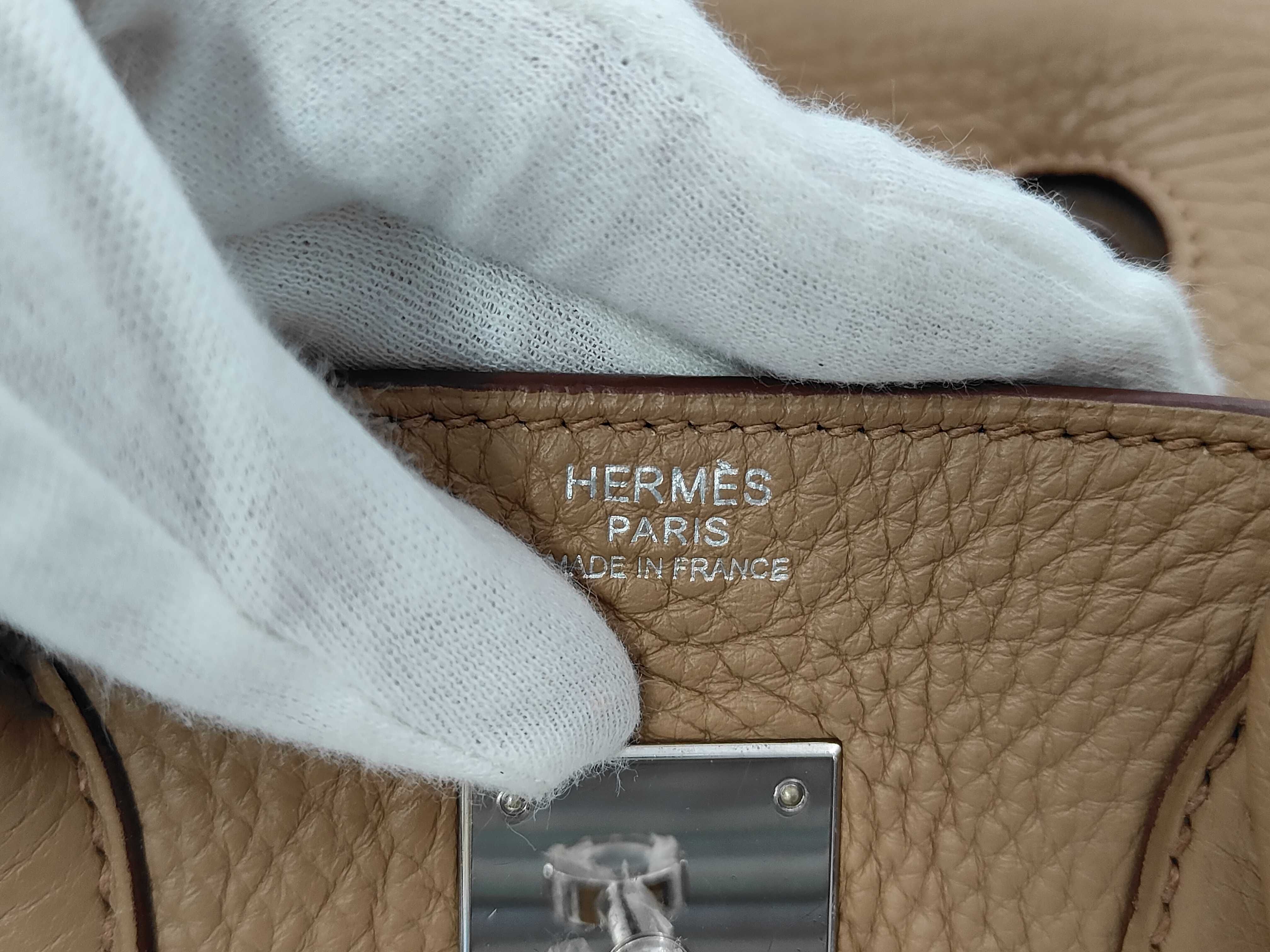 Birkin 30 Trench/Taurillon Leather/Silver Hardware/ M/Cadena Key Handbag — view 11
