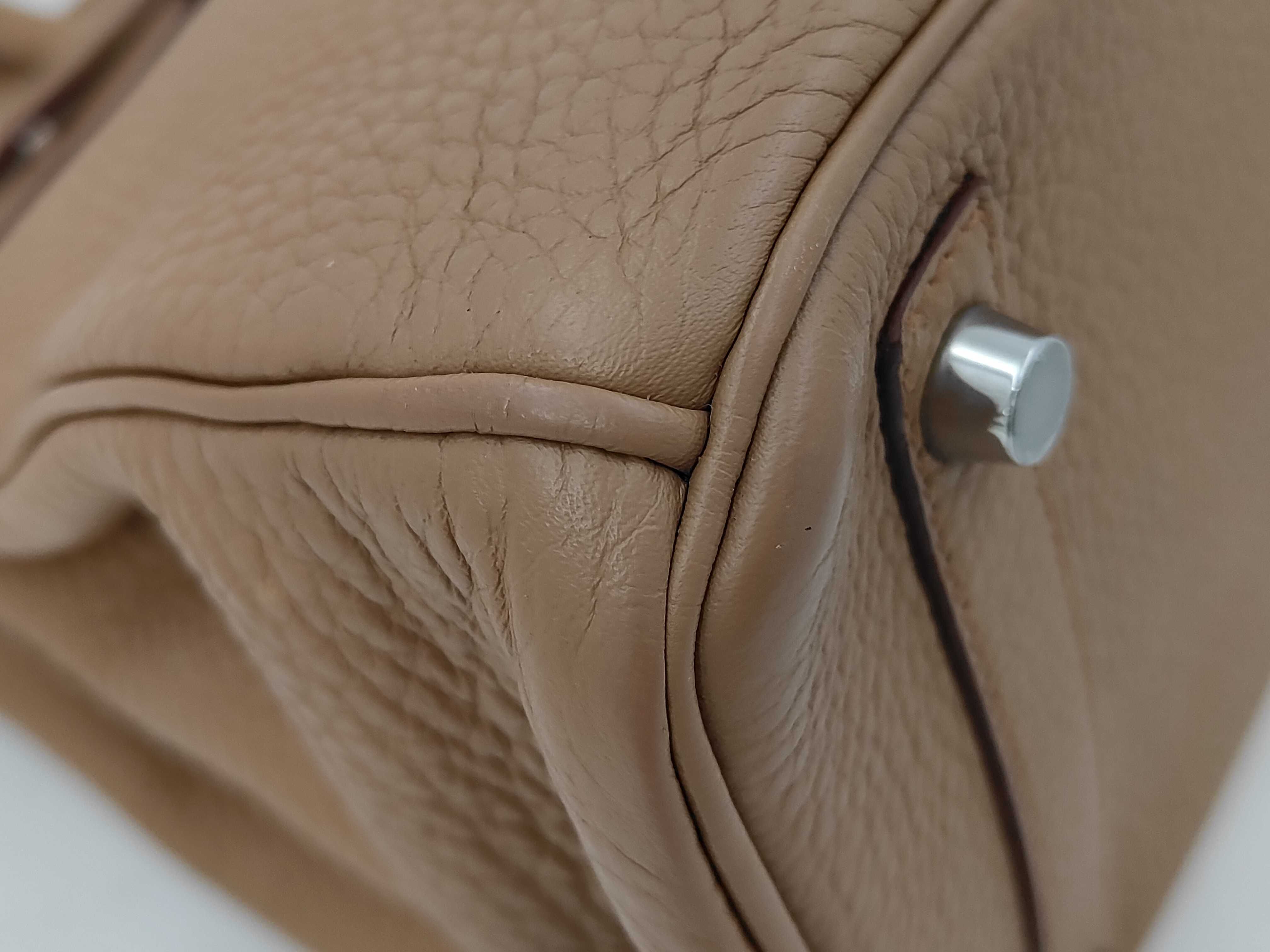 Birkin 30 Trench/Taurillon Leather/Silver Hardware/ M/Cadena Key Handbag — view 3