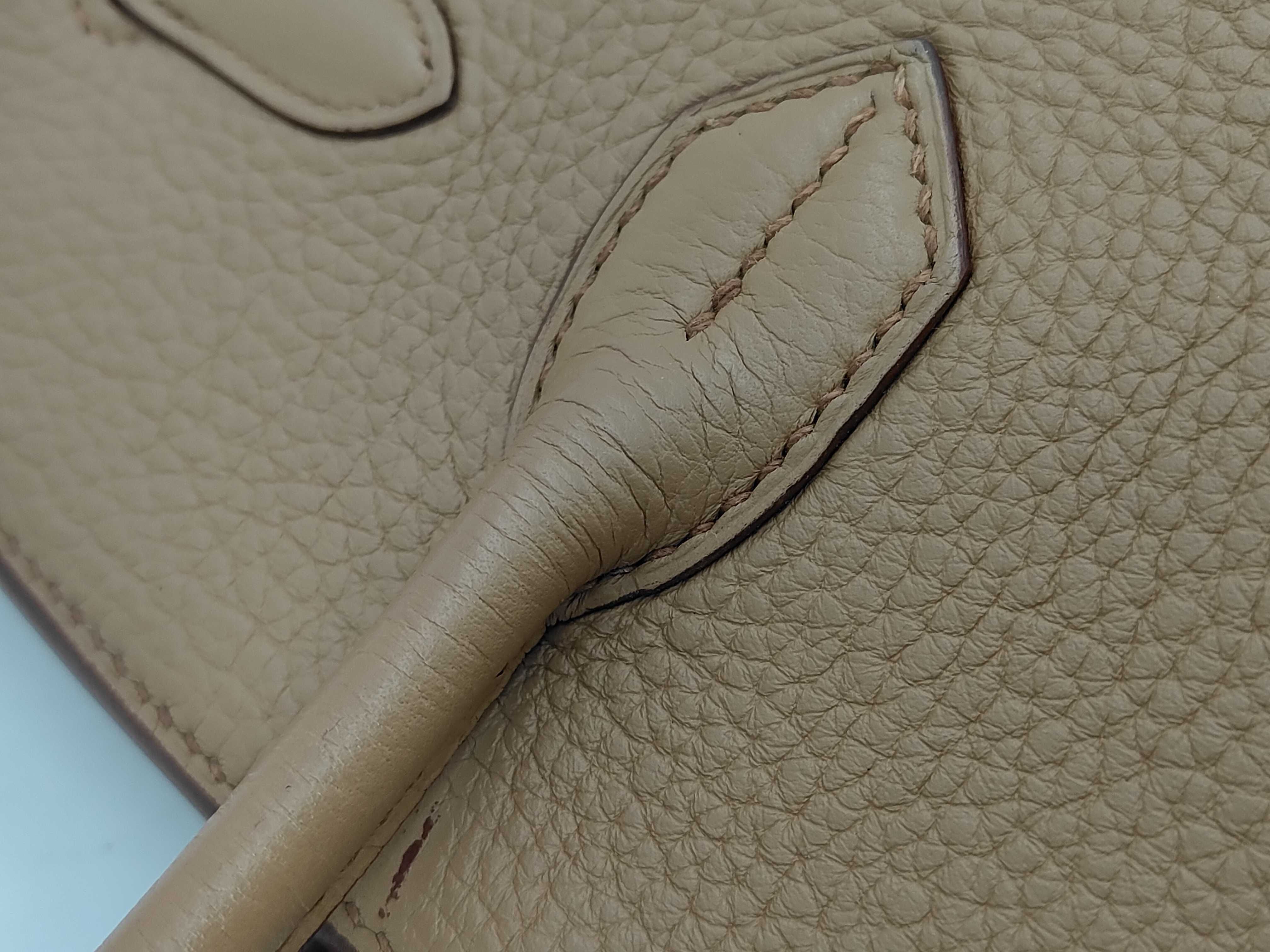 Birkin 30 Trench/Taurillon Leather/Silver Hardware/ M/Cadena Key Handbag — view 7