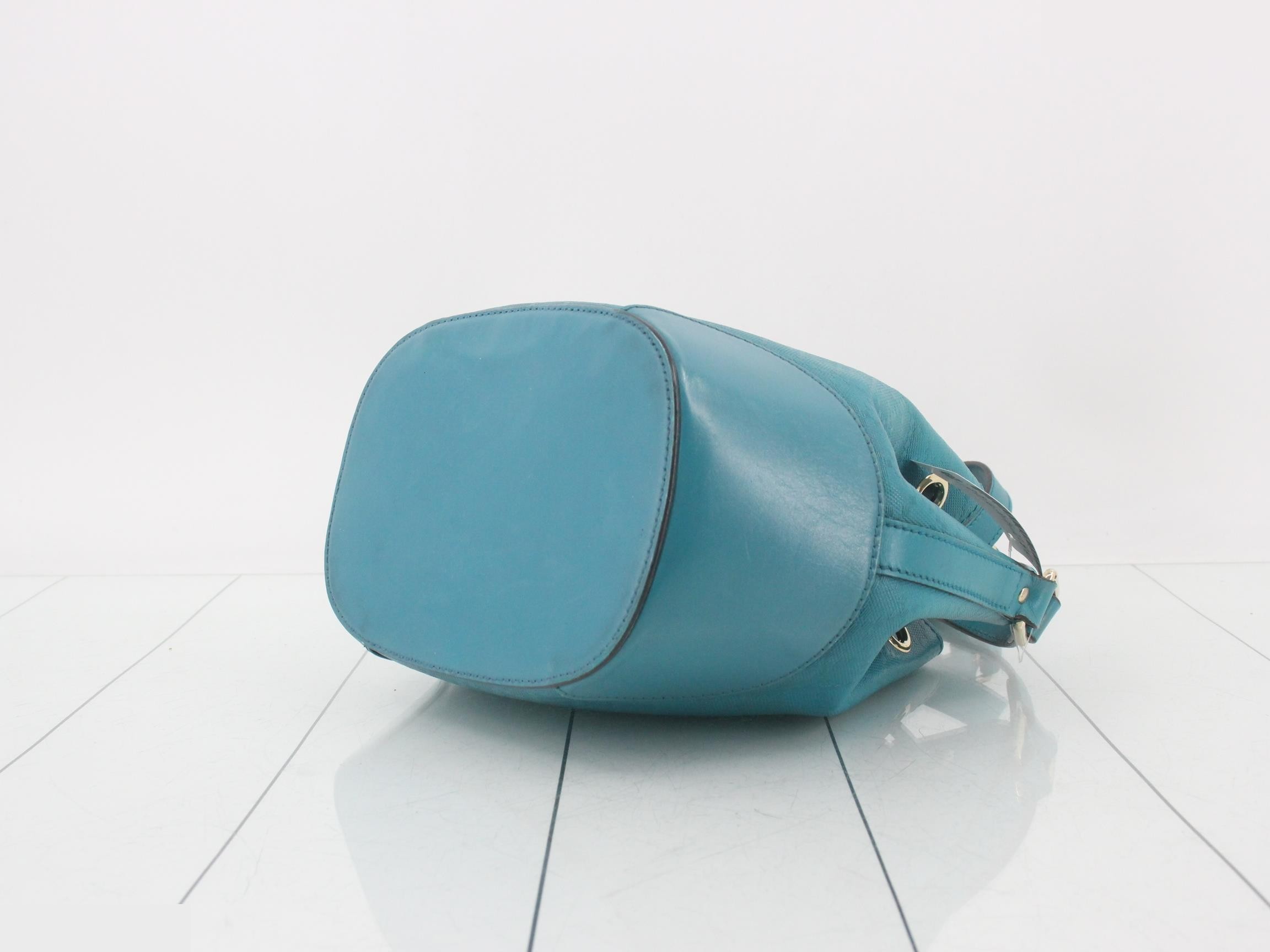 Diamante Shoulder Bag, Drawstring, Leather — view 6
