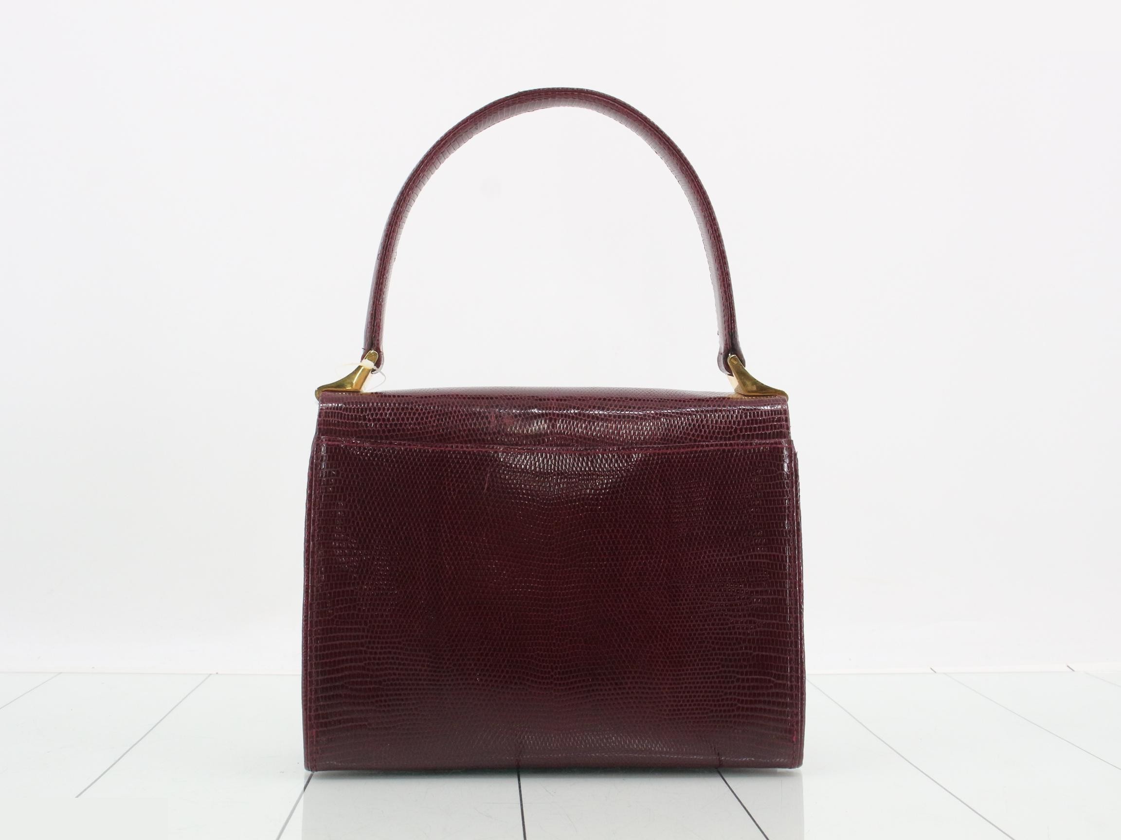 Lizard Leather Top Handle Bag — view 2