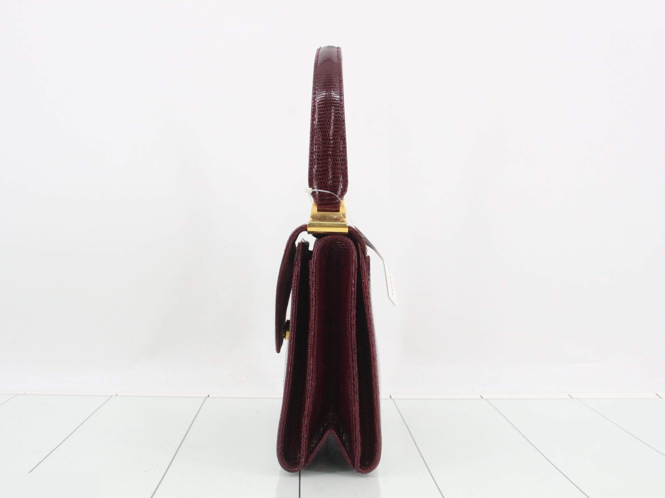 Lizard Leather Top Handle Bag — view 3