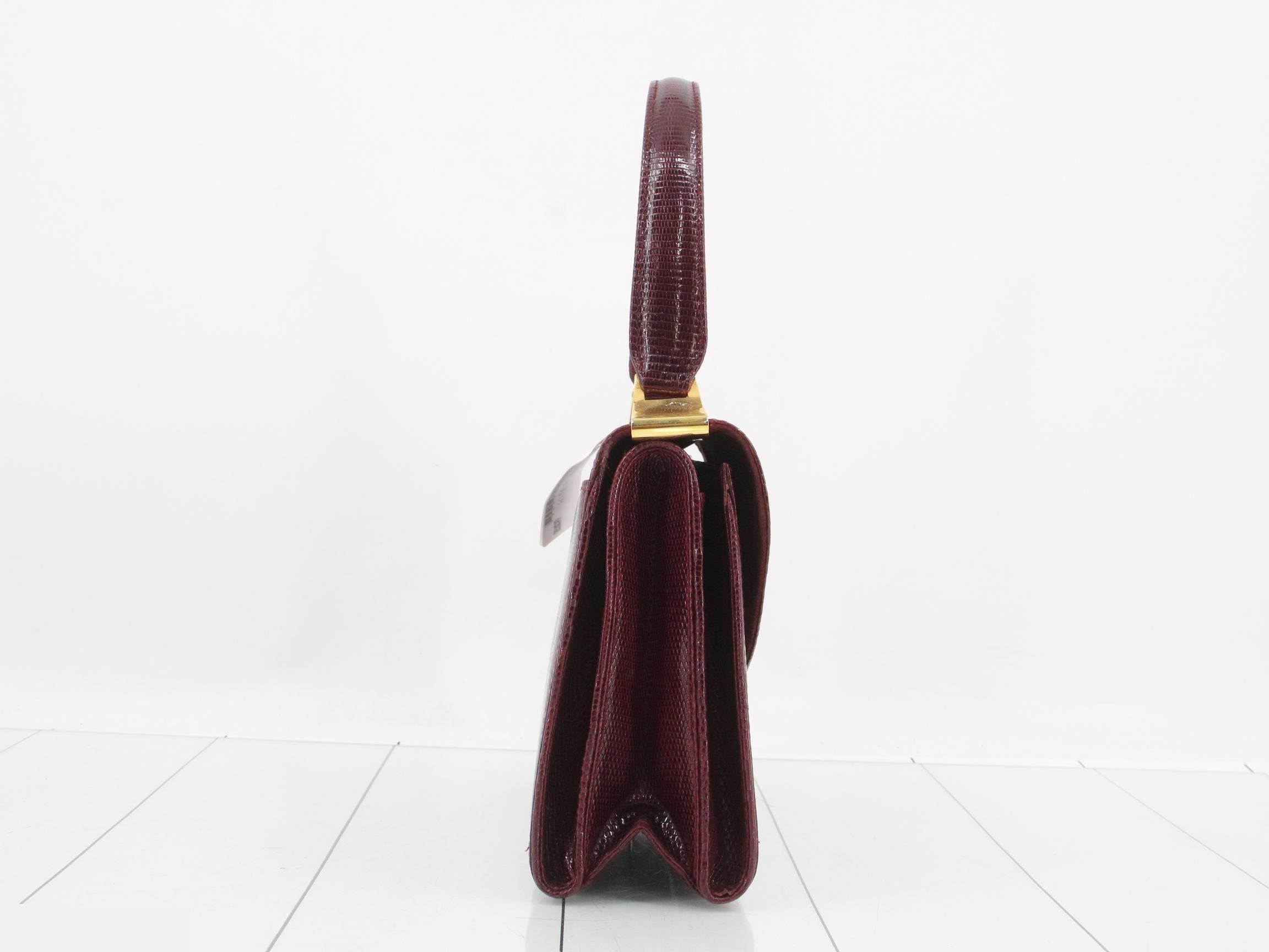 Lizard Leather Top Handle Bag — view 4