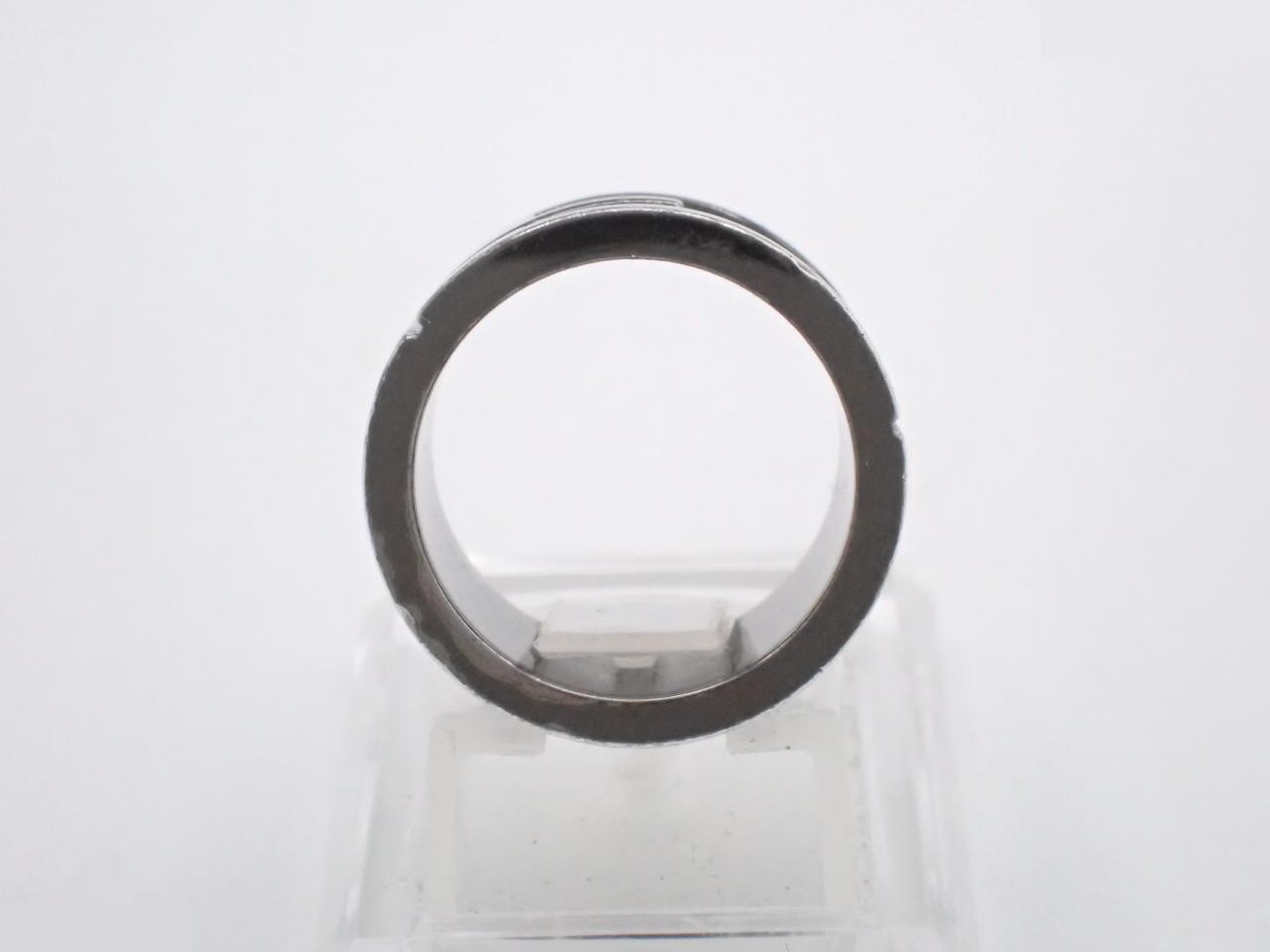 G logo ring, black, 925/11.0g, engraved #9, actual size #8 — view 3