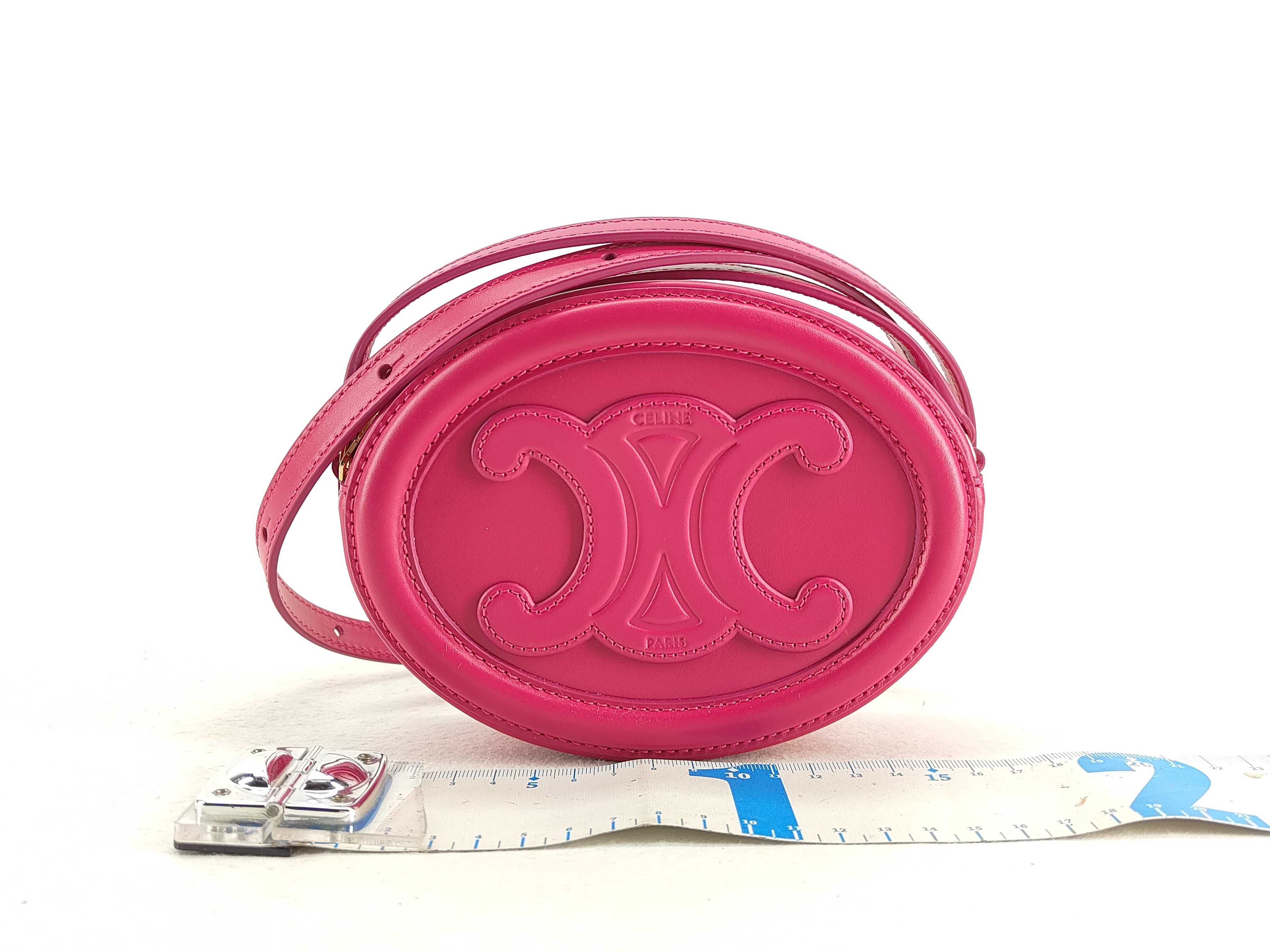 Oval Purse Cuir Triomphe Leather Shoulder Bag Pink Shoulder Bag — view 2