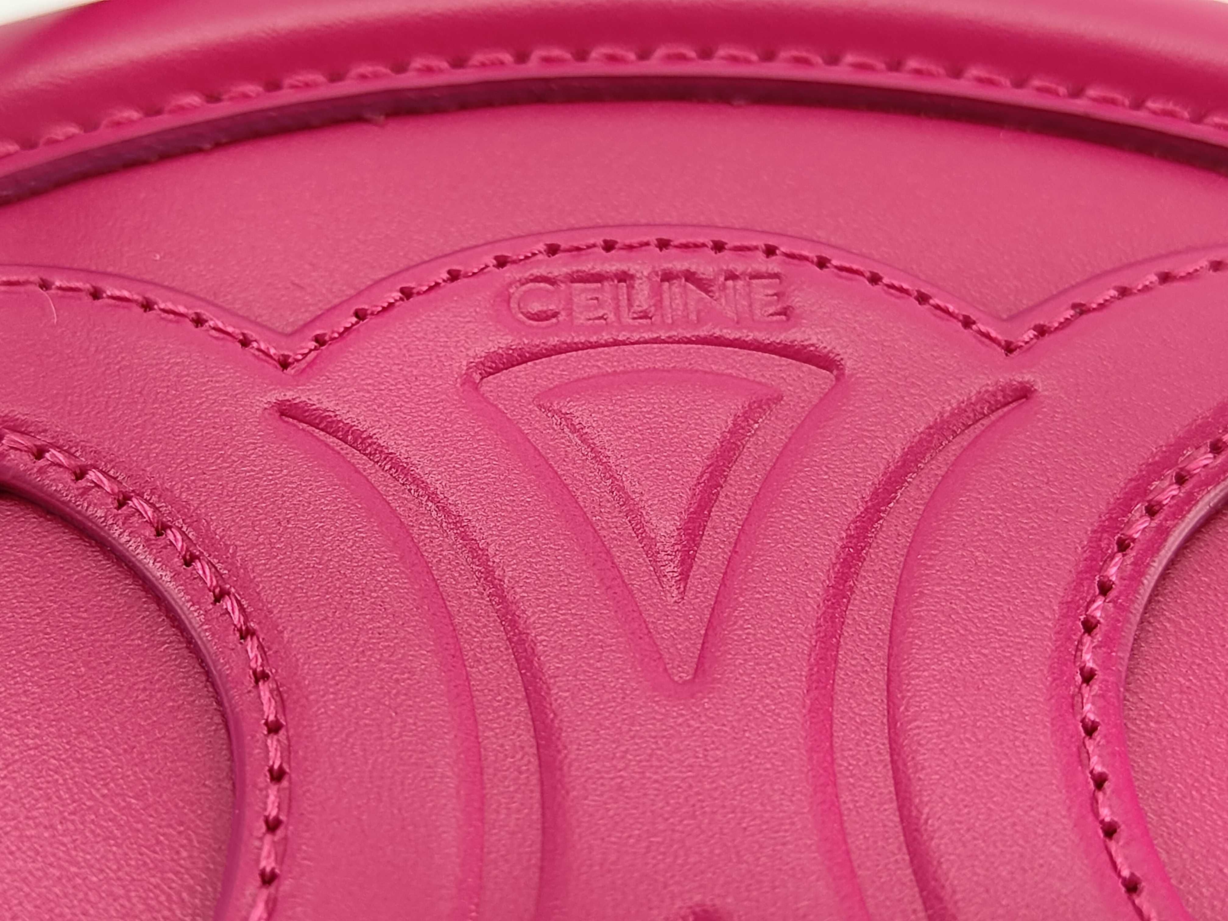 Oval Purse Cuir Triomphe Leather Shoulder Bag Pink Shoulder Bag — view 13