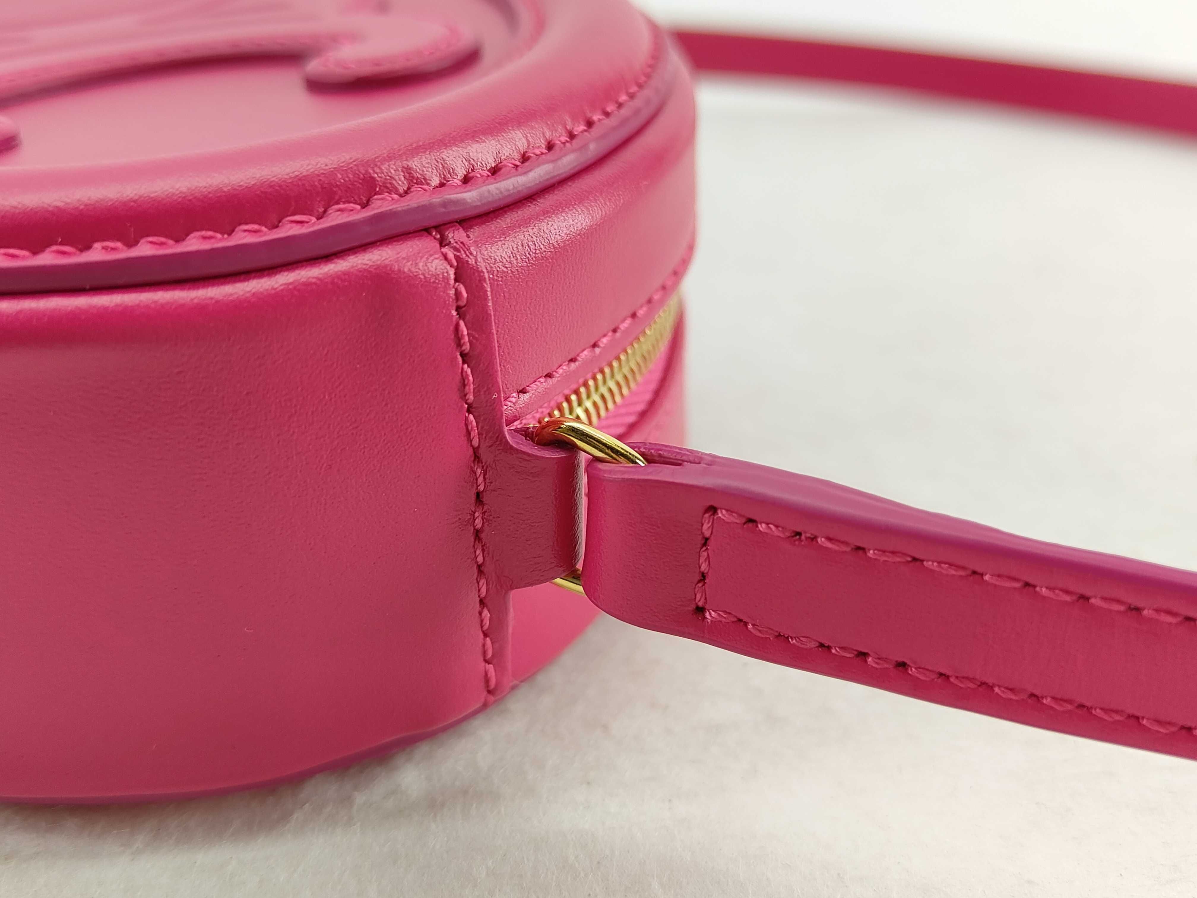 Oval Purse Cuir Triomphe Leather Shoulder Bag Pink Shoulder Bag — view 5