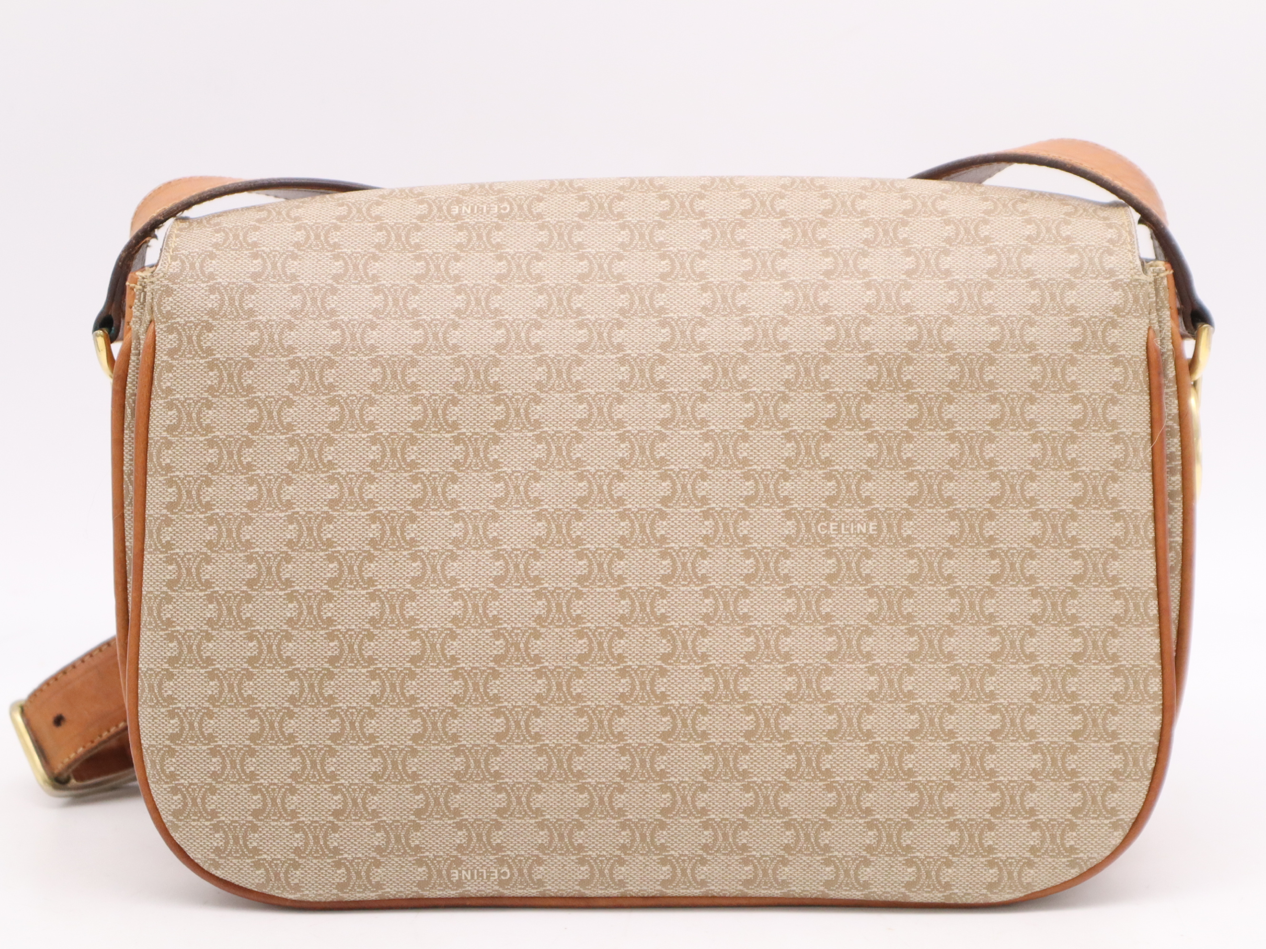 PVC x Leather Macadam Shoulder Bag Beige Brown Shoulder Bag — view 2