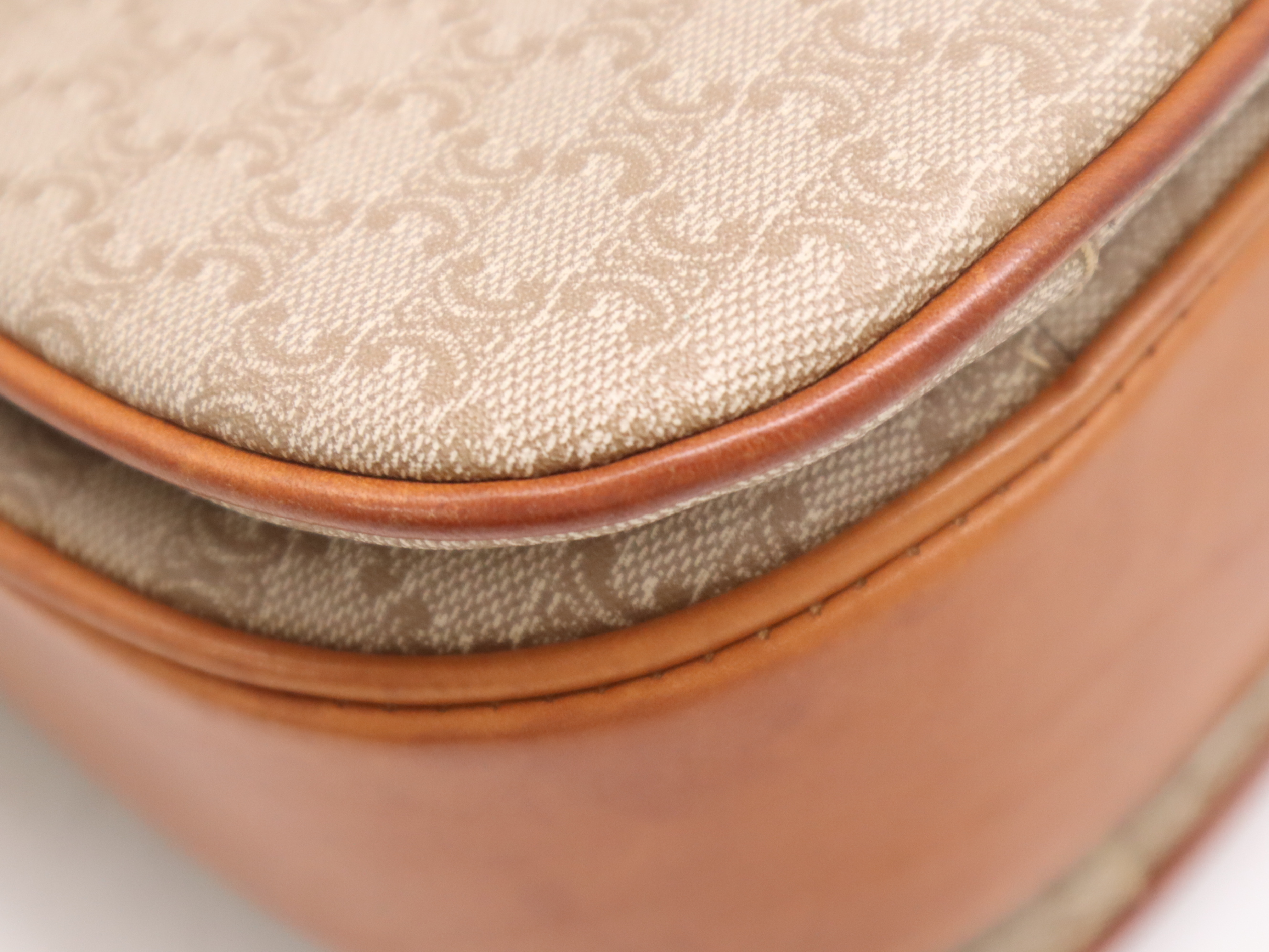 PVC x Leather Macadam Shoulder Bag Beige Brown Shoulder Bag — view 11
