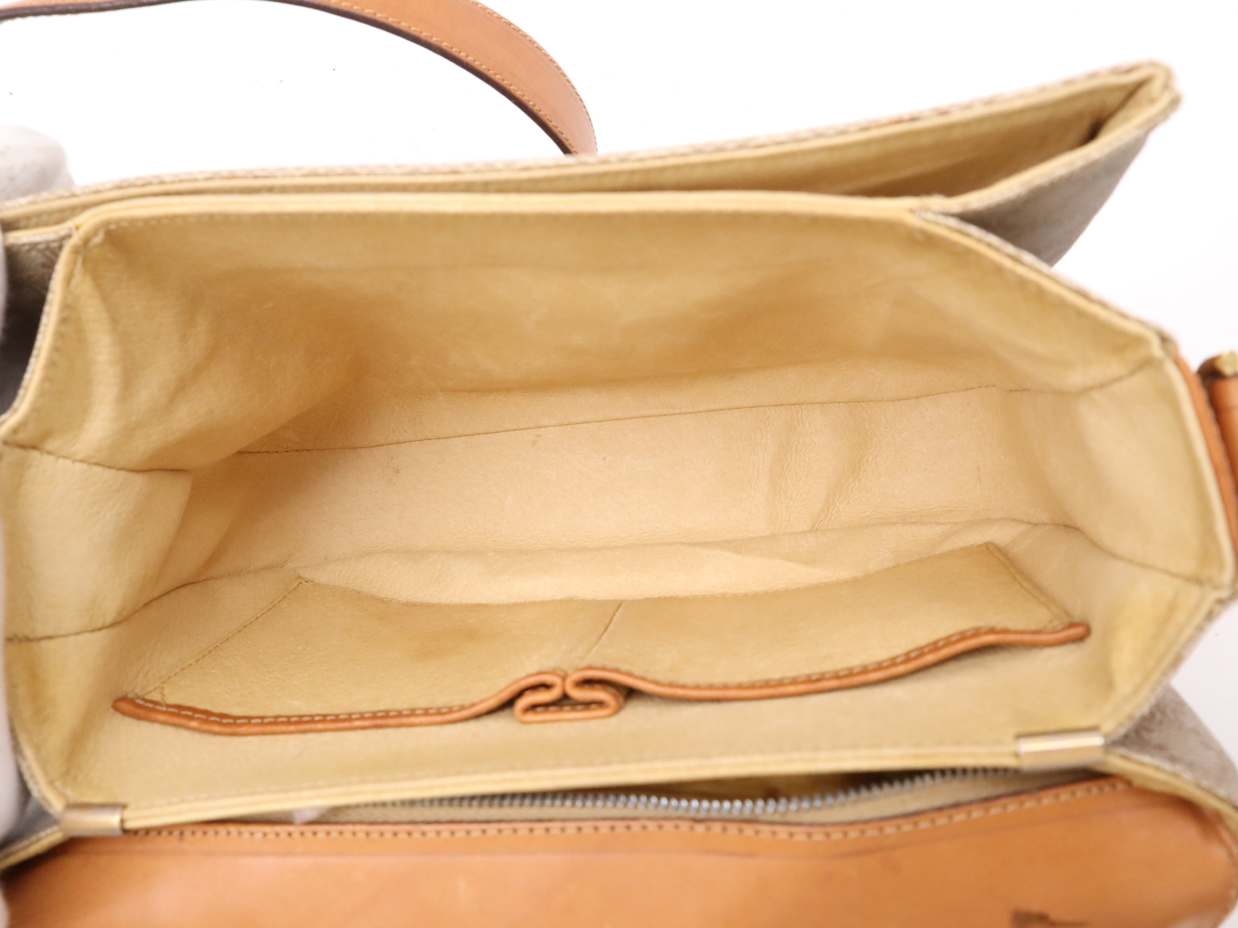 PVC x Leather Macadam Shoulder Bag Beige Brown Shoulder Bag — view 12