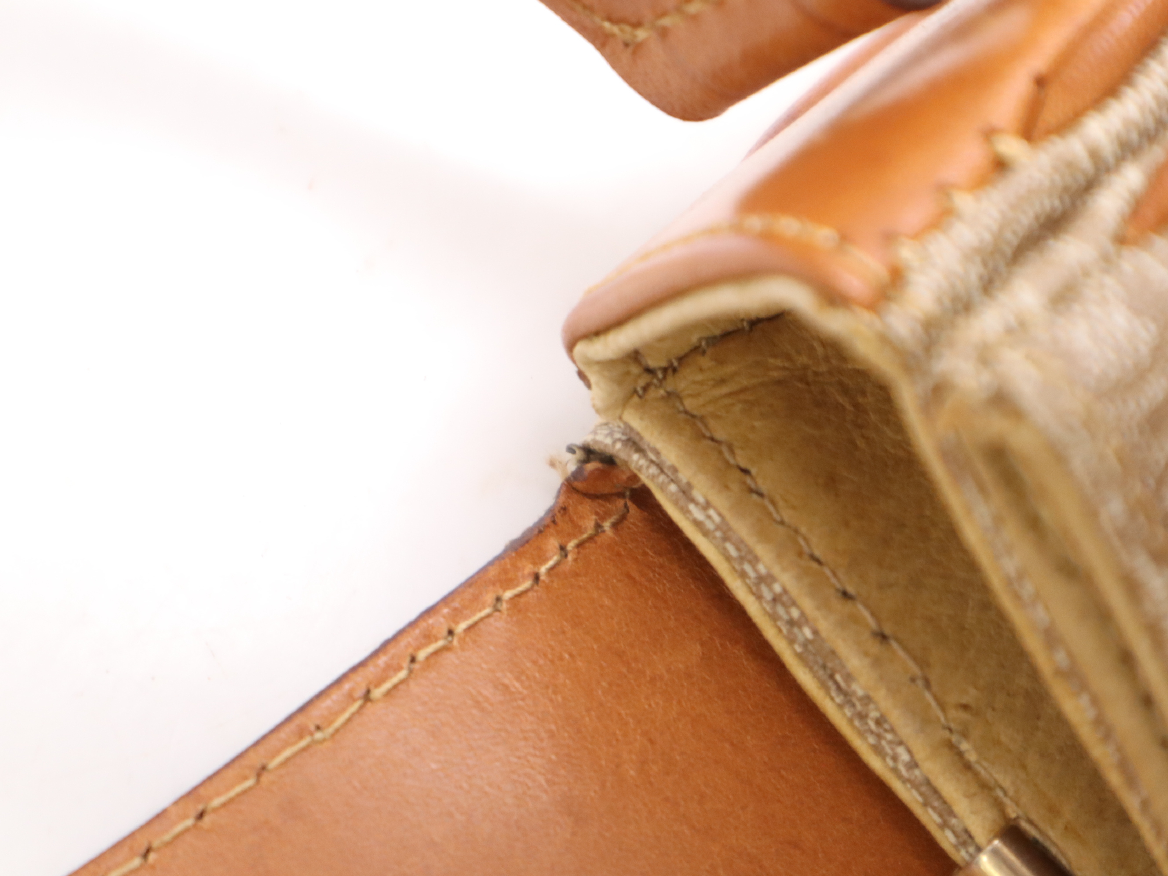 PVC x Leather Macadam Shoulder Bag Beige Brown Shoulder Bag — view 15