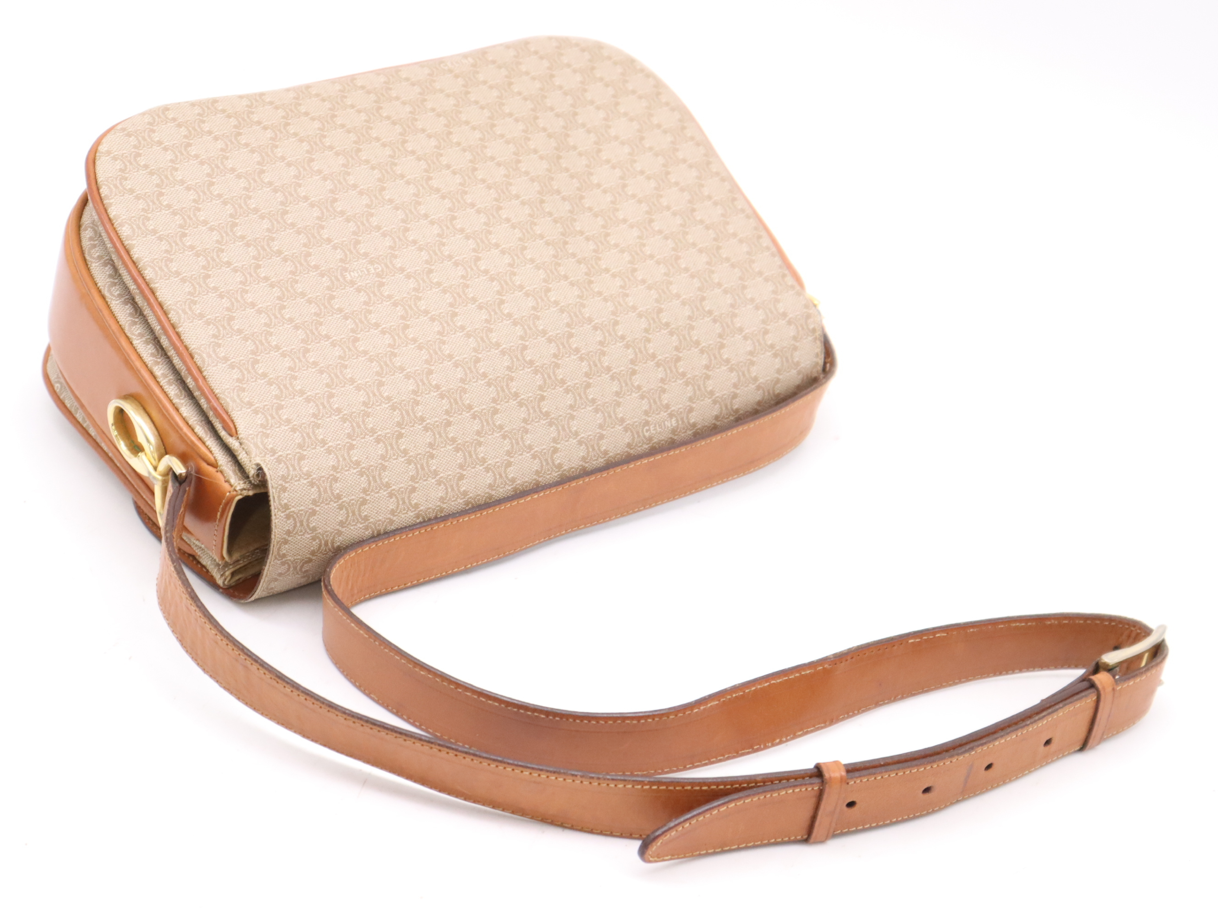 PVC x Leather Macadam Shoulder Bag Beige Brown Shoulder Bag — view 6