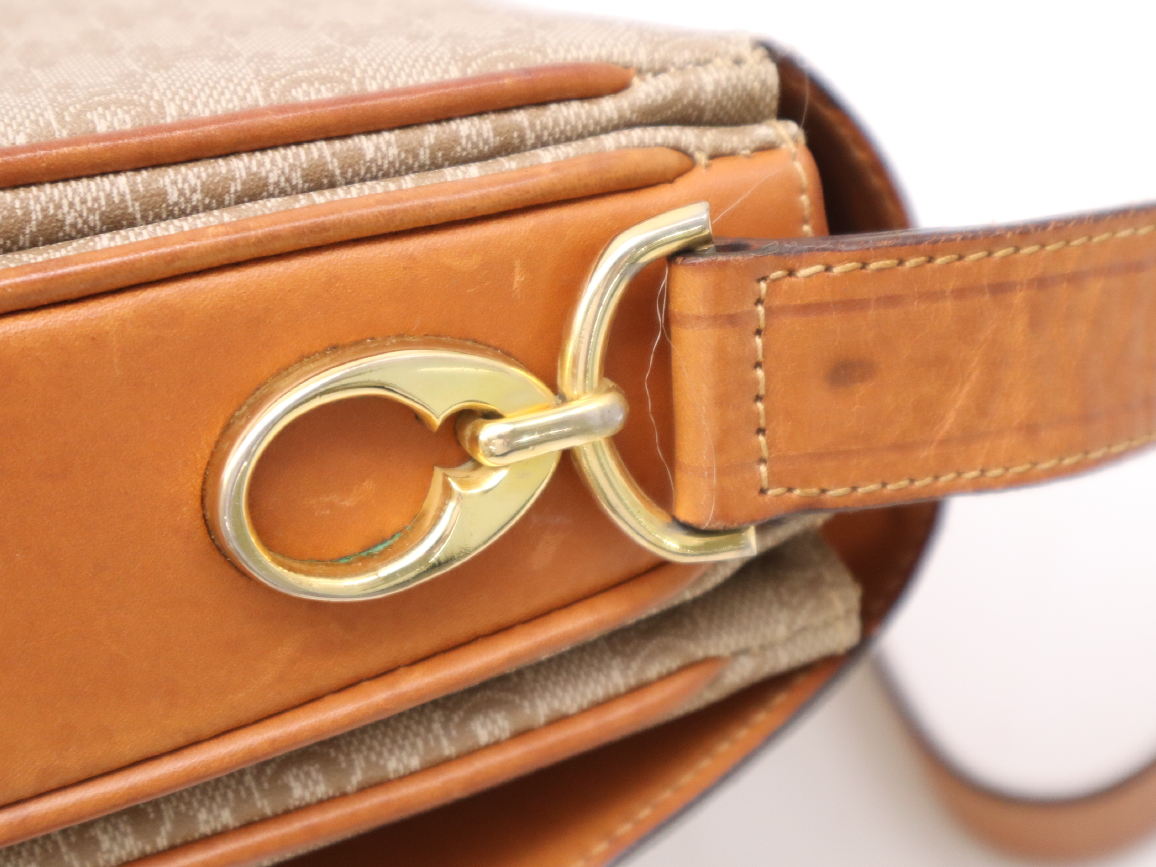 PVC x Leather Macadam Shoulder Bag Beige Brown Shoulder Bag — view 7