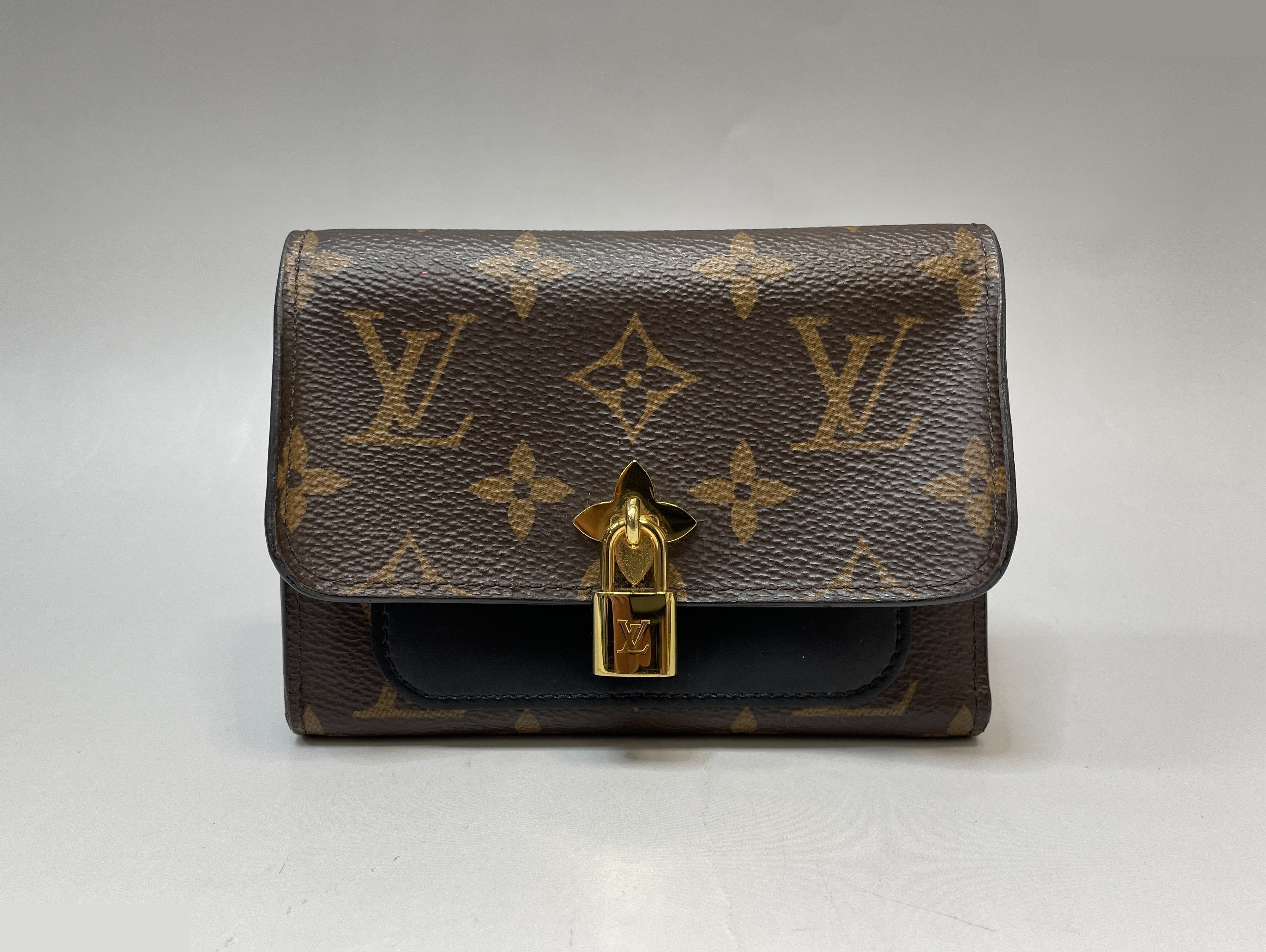 Monogram Portefeuille Flower Compact Tri-fold Wallet, Brown