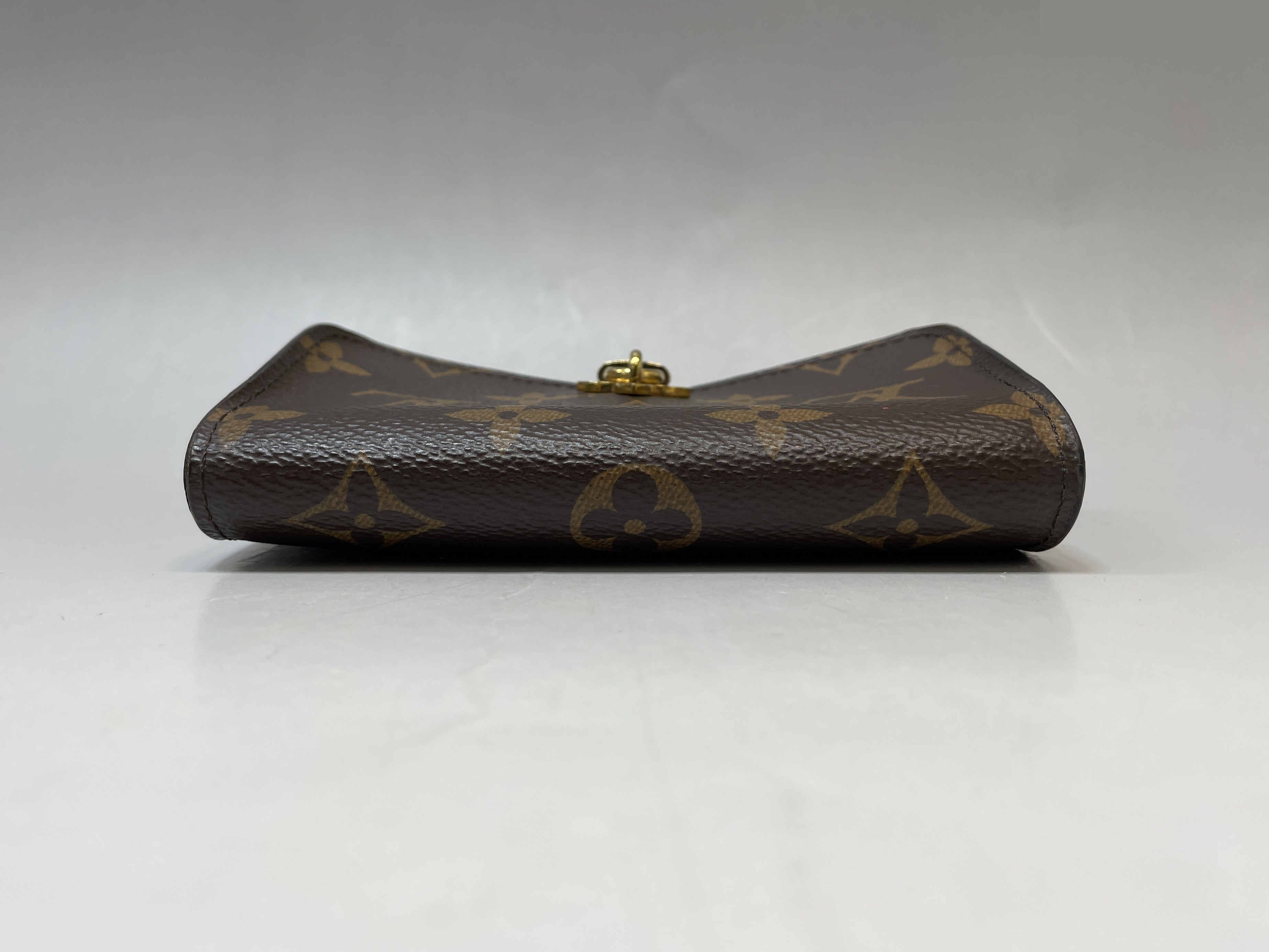 Monogram Portefeuille Flower Compact Tri-fold Wallet, Brown — view 5