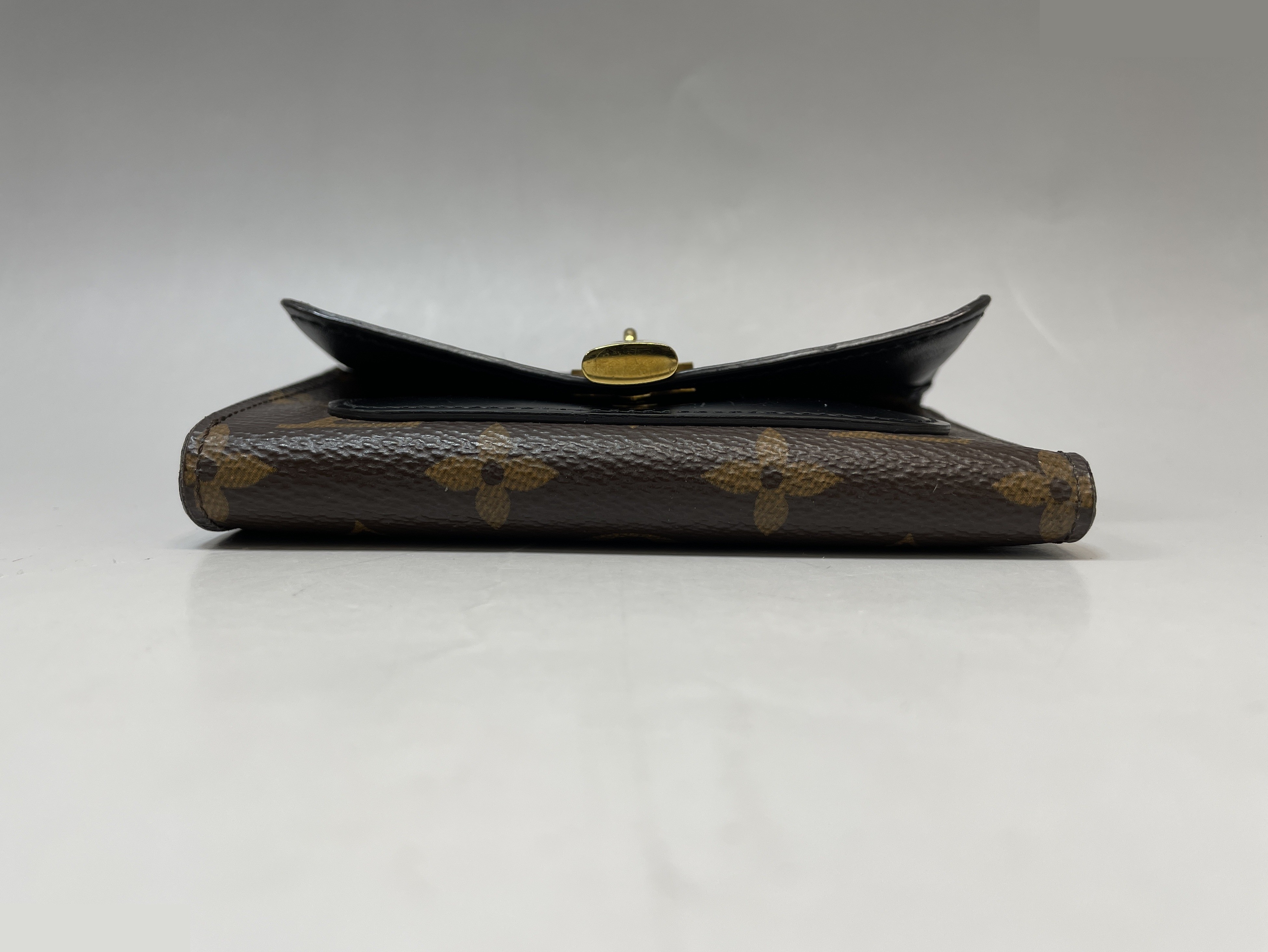Monogram Portefeuille Flower Compact Tri-fold Wallet, Brown — view 6