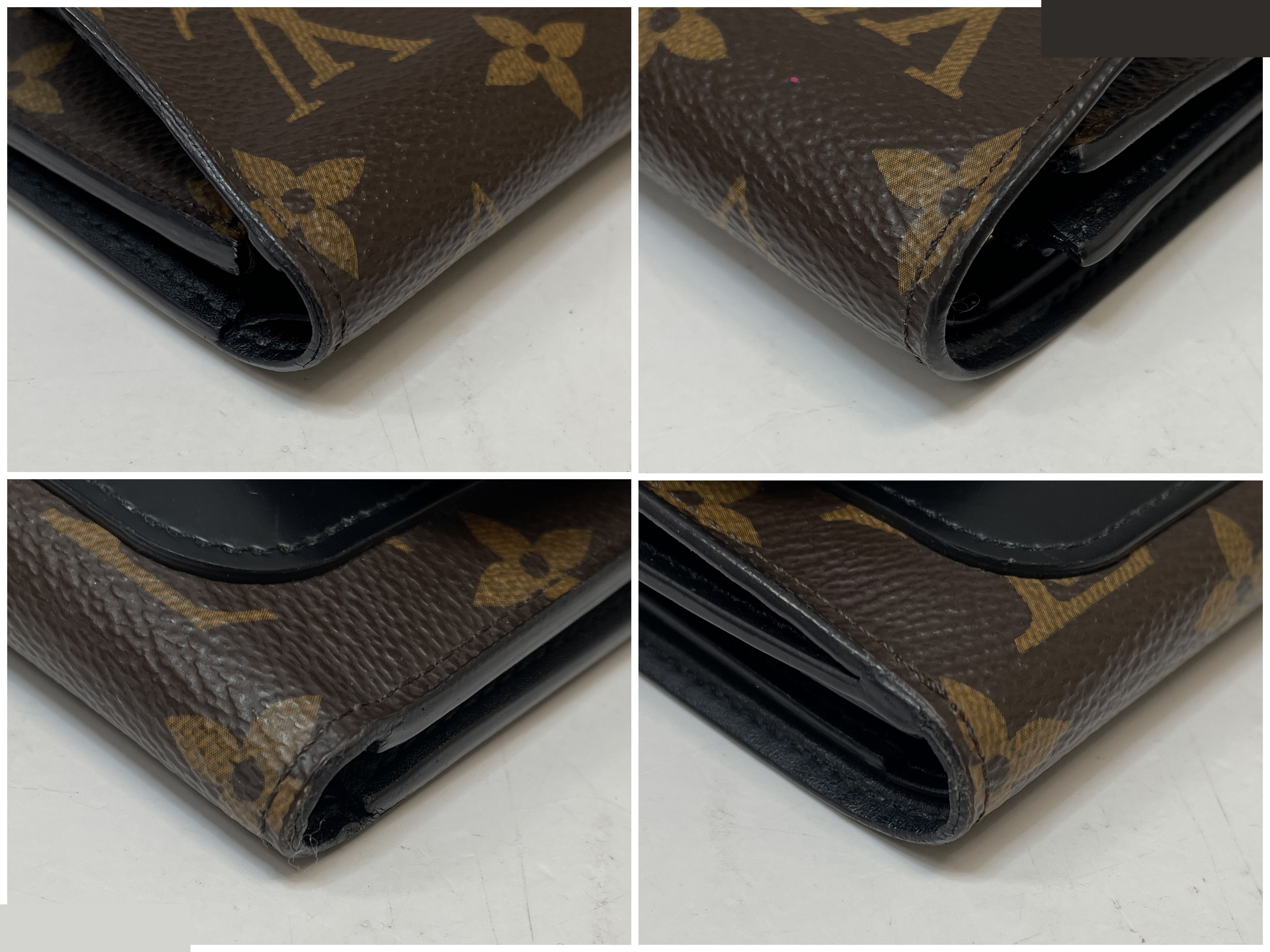 Monogram Portefeuille Flower Compact Tri-fold Wallet, Brown — view 7