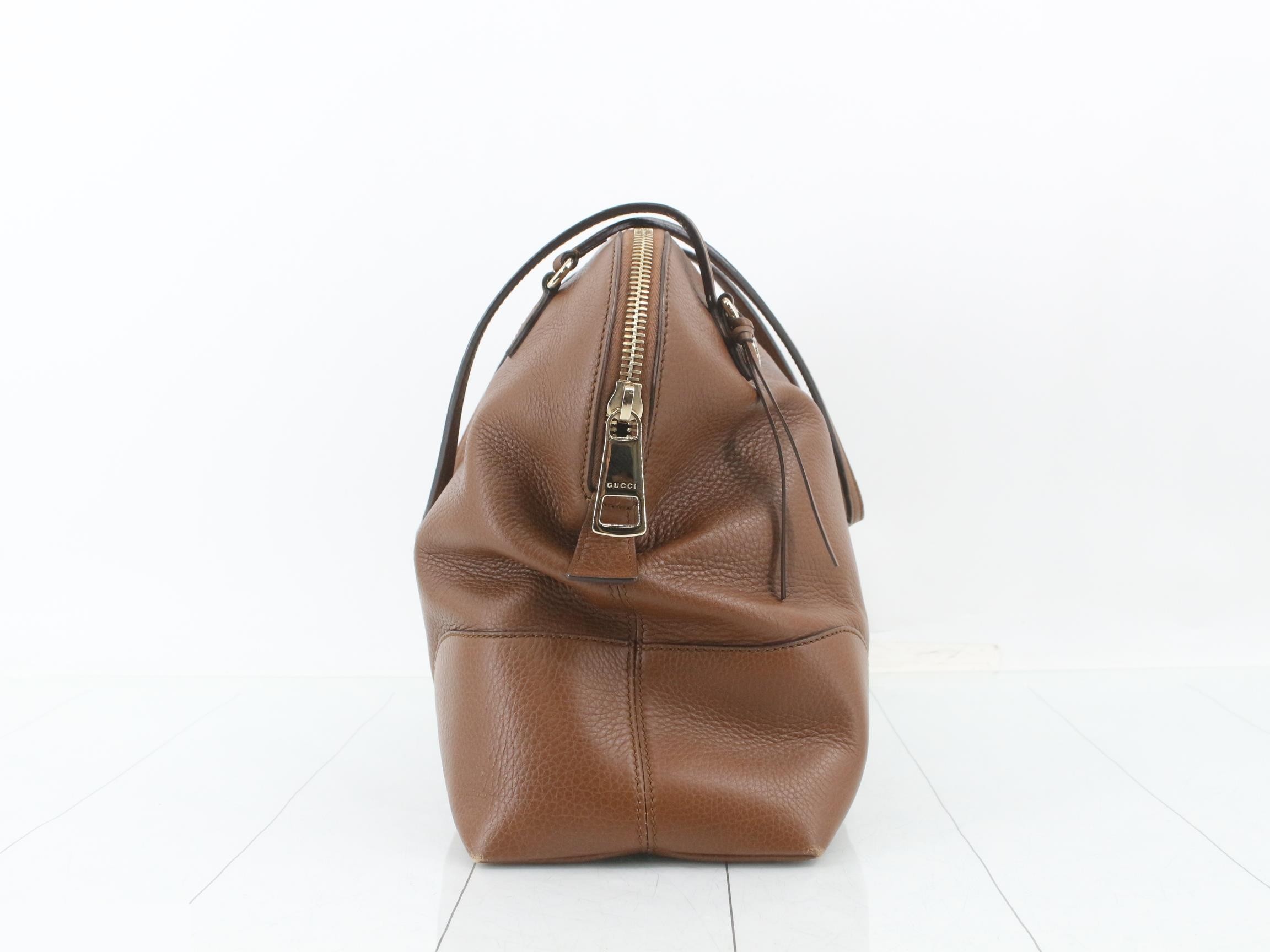 Bree Leather Shoulder Bag, Brown — view 4