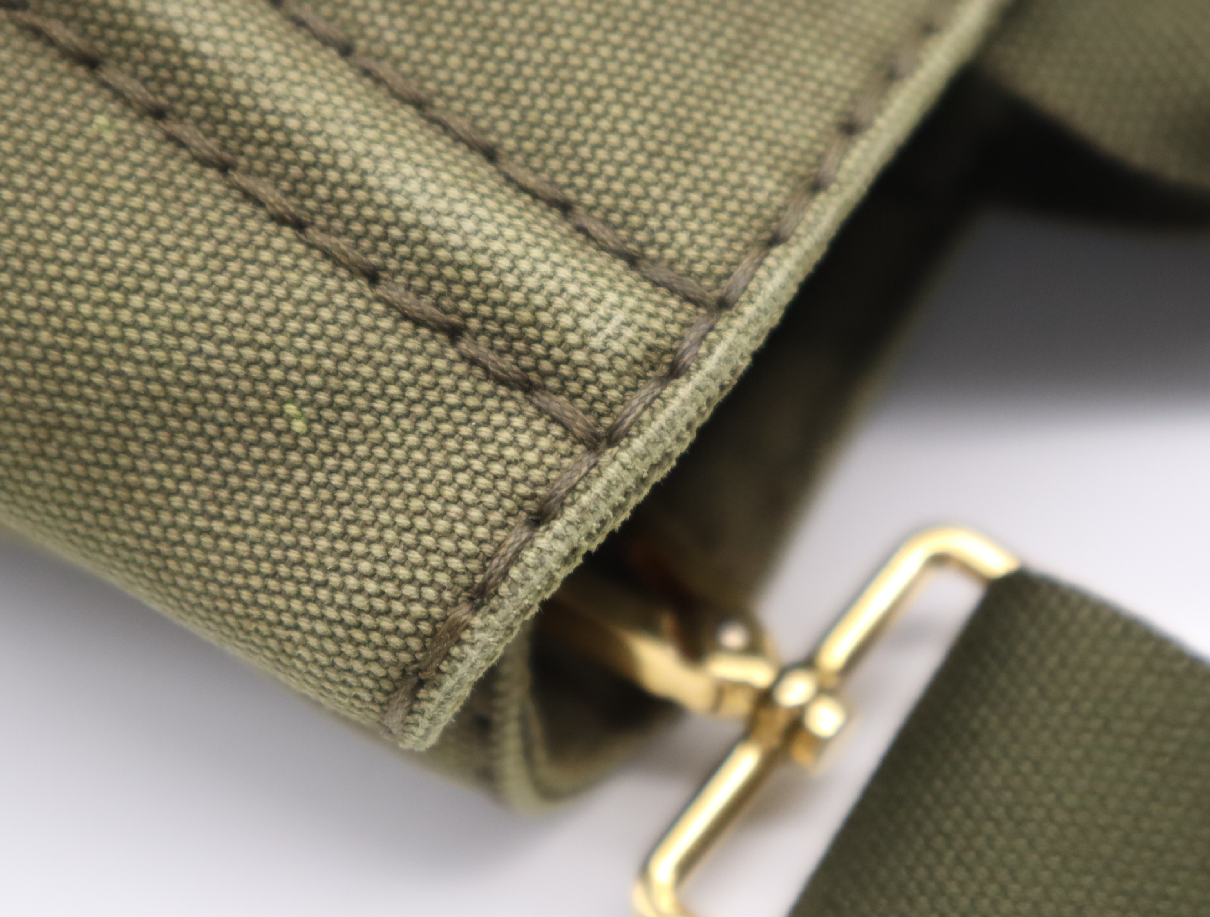Canvas Canapa 2-Way Tote Bag with Shoulder Strap, Khaki — view 8