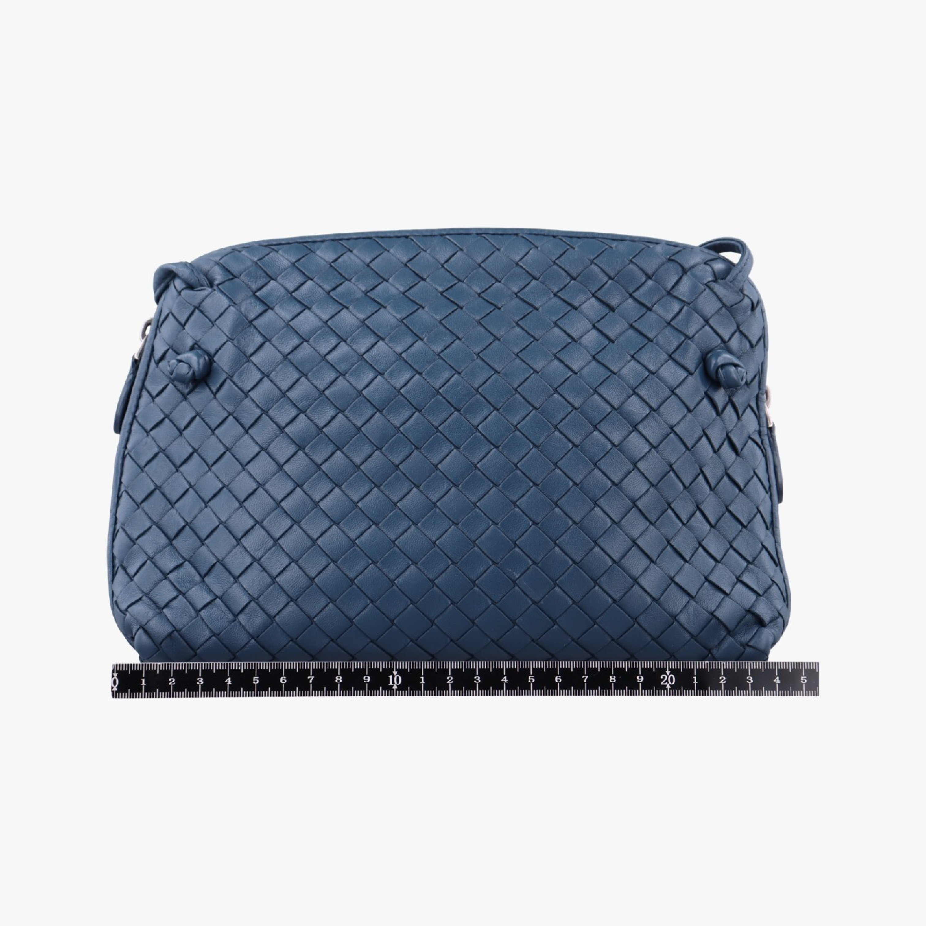 Nodini Intrecciato Blue Lambskin Shoulder Bag B06148949B — view 2