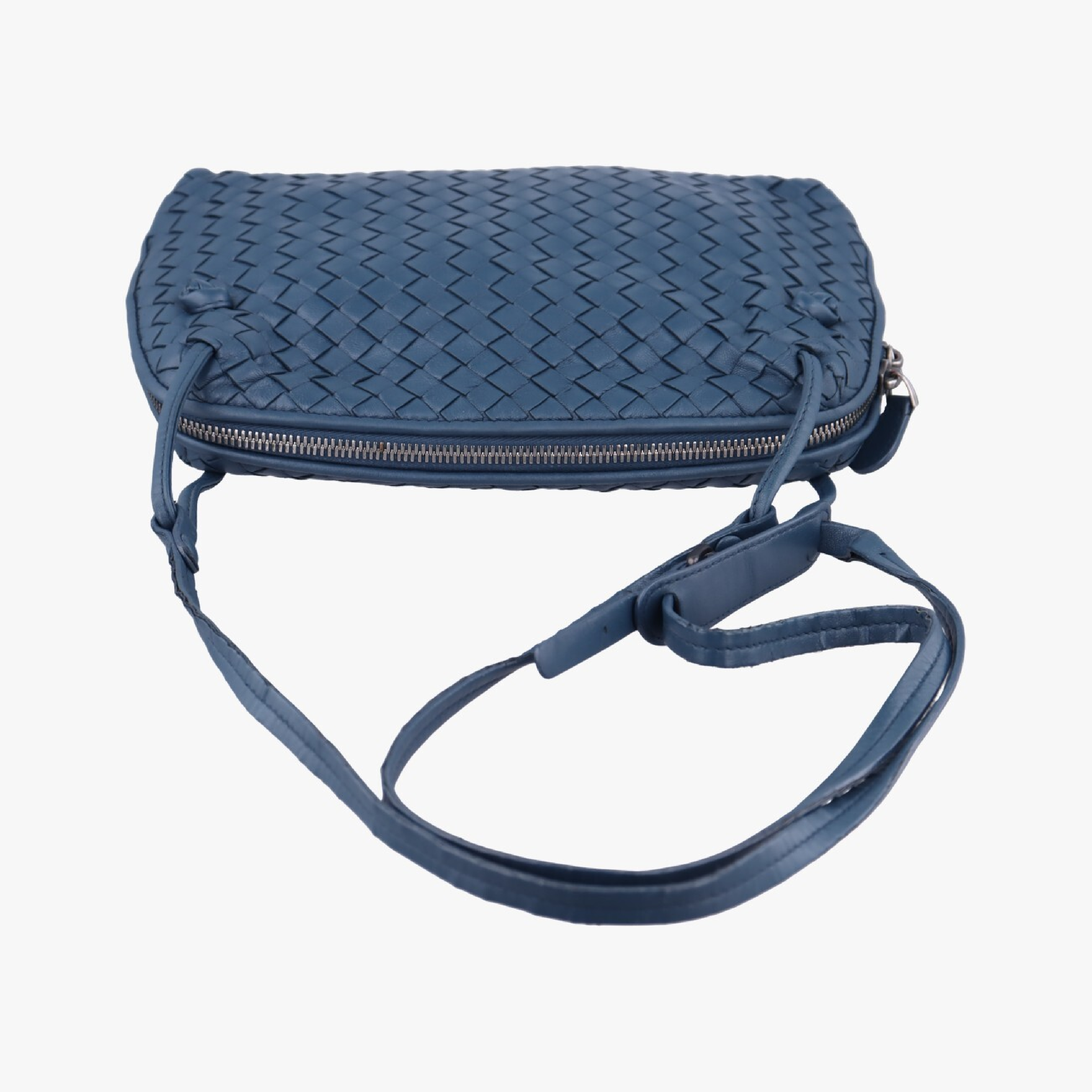 Nodini Intrecciato Blue Lambskin Shoulder Bag B06148949B — view 5