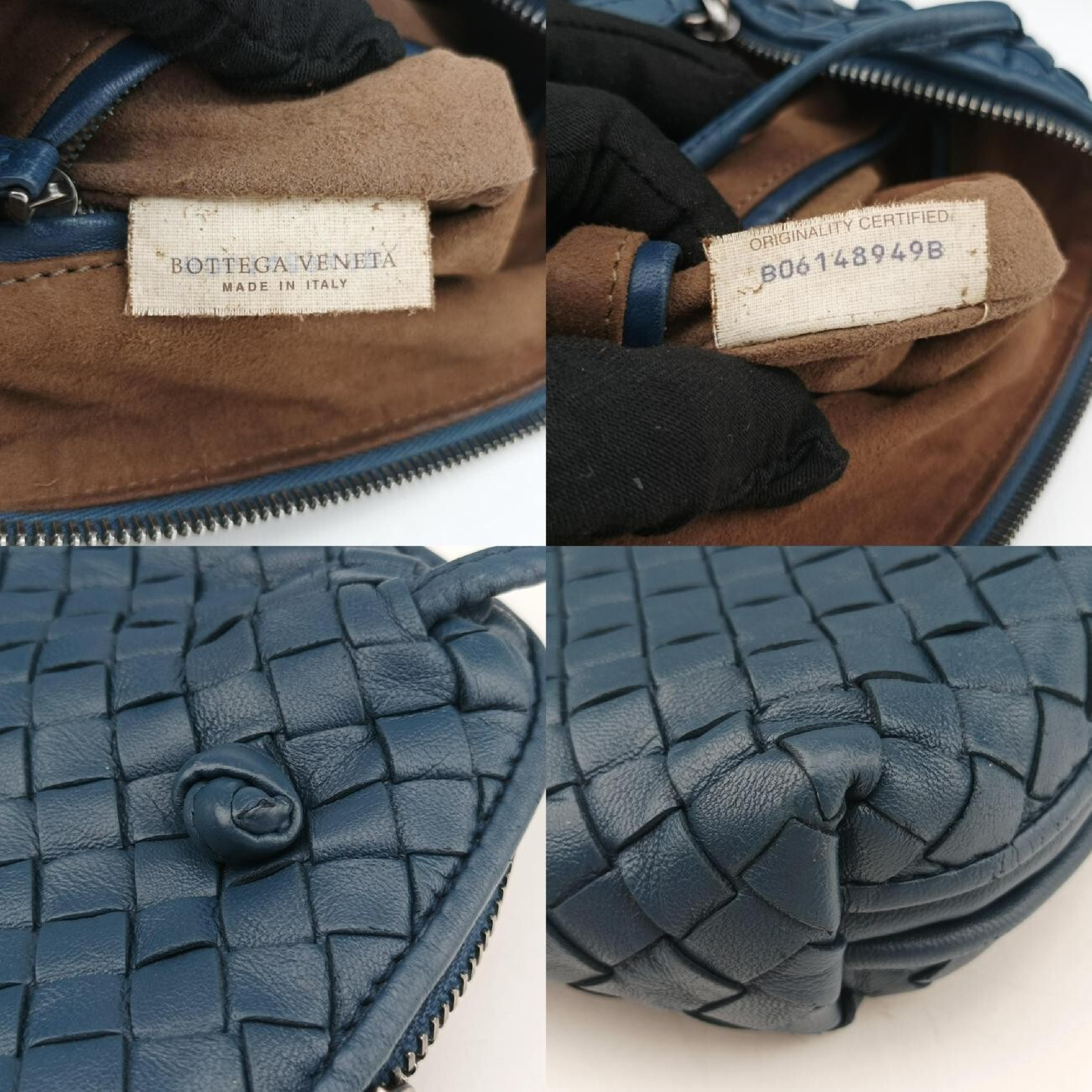 Nodini Intrecciato Blue Lambskin Shoulder Bag B06148949B — view 8