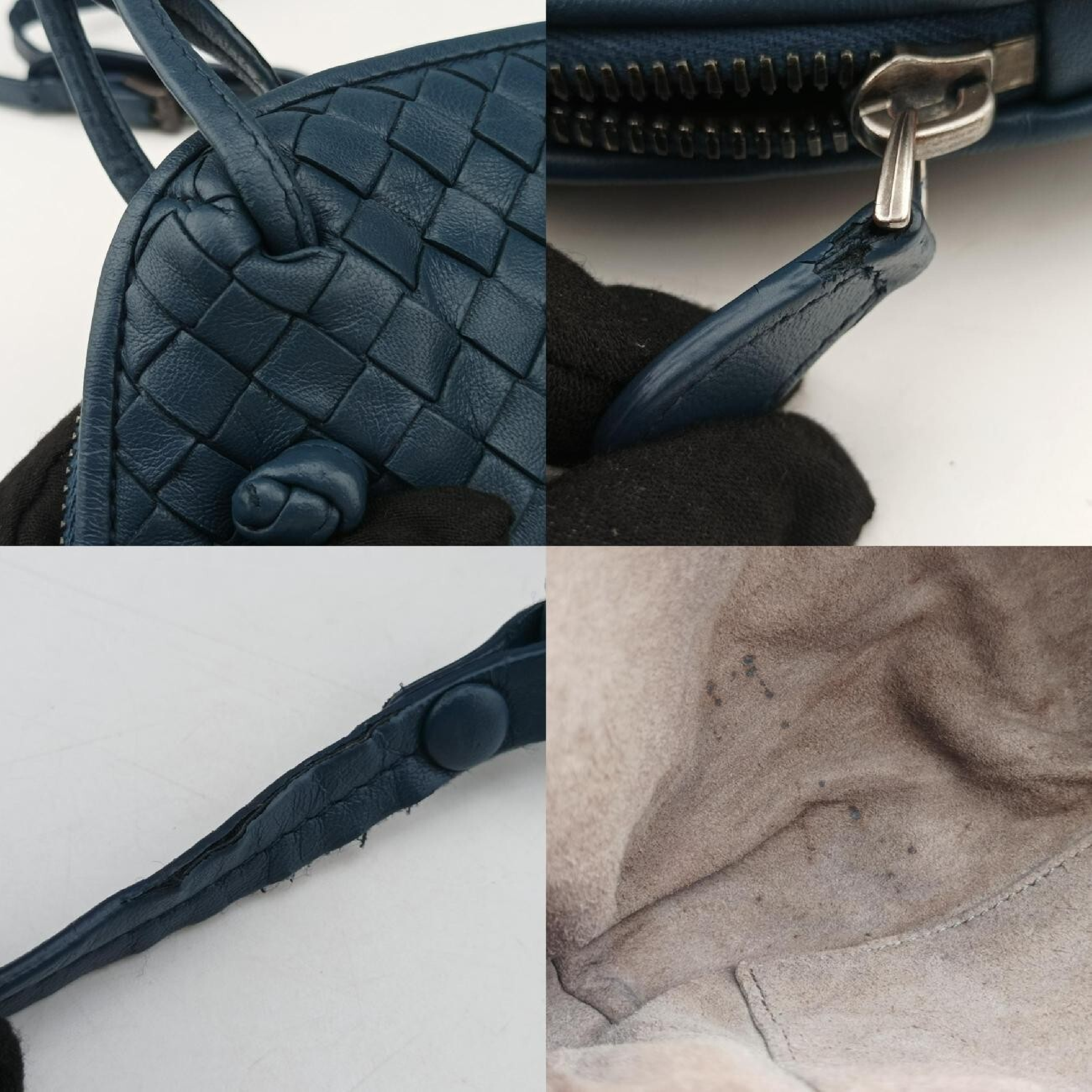 Nodini Intrecciato Blue Lambskin Shoulder Bag B06148949B — view 9