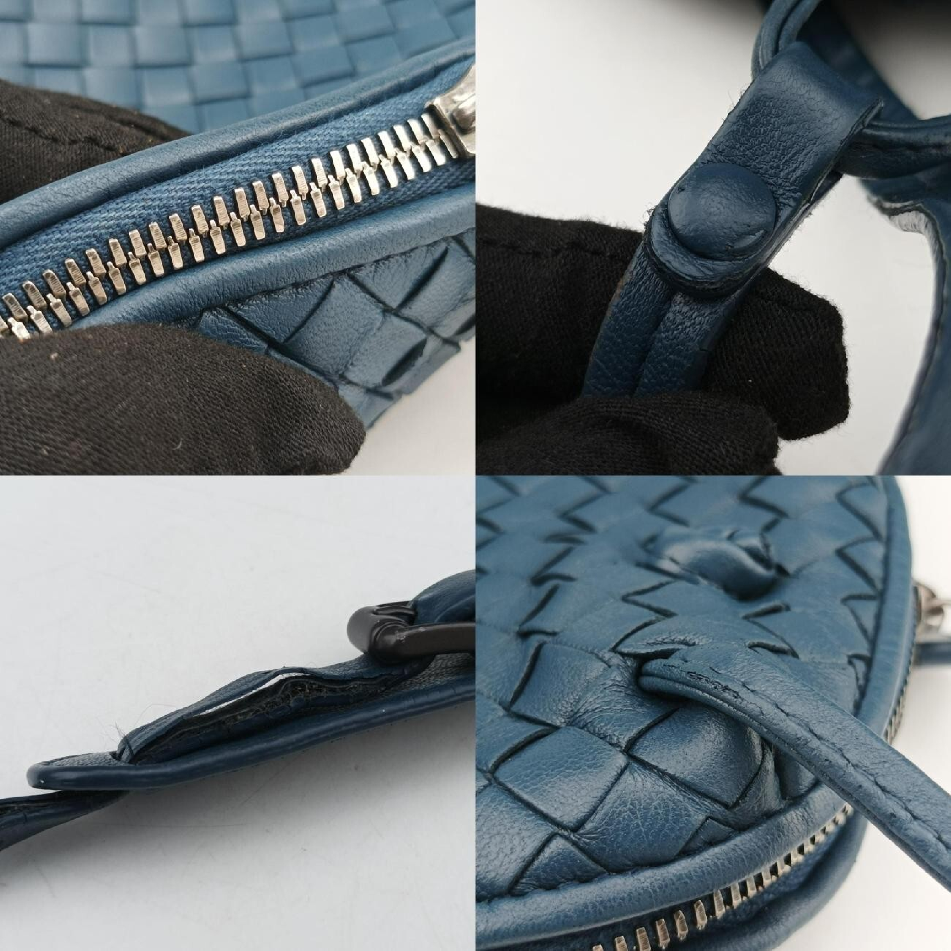 Nodini Intrecciato Blue Lambskin Shoulder Bag B06148949B — view 10