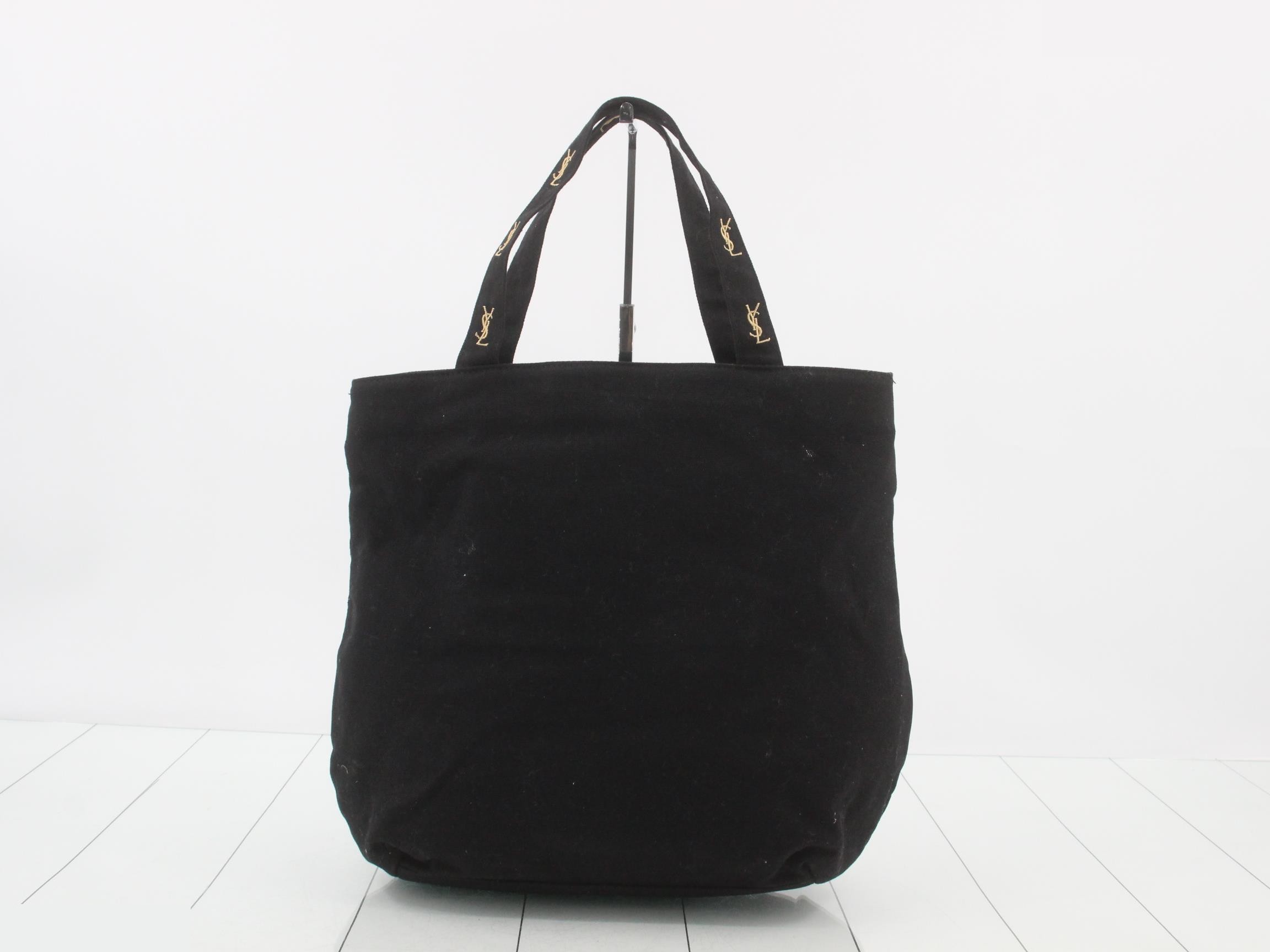 Canvas tote bag with brand logo, black. — view 2